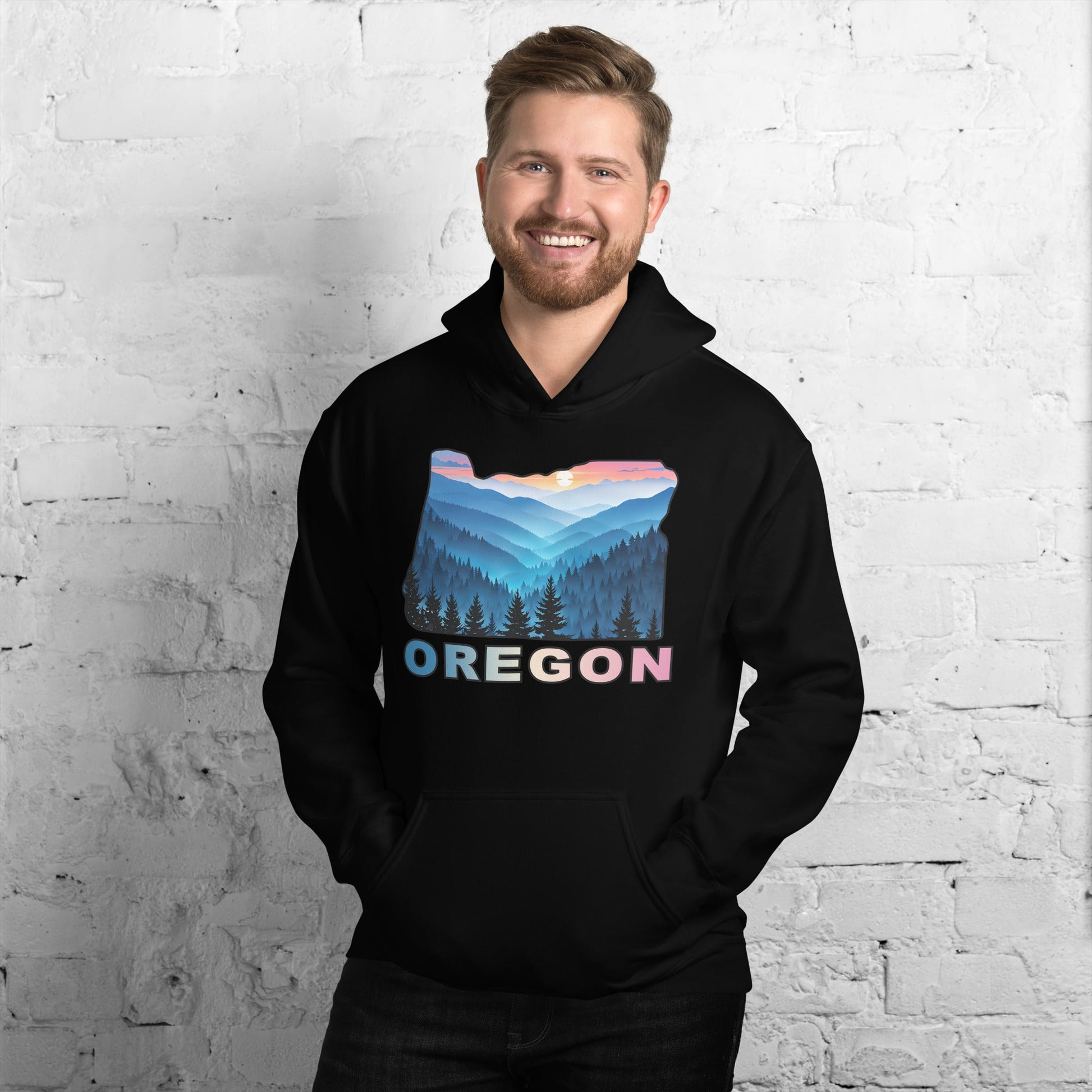 Oregon Blue Mountains II Men's (Unisex) Hoodie - Hoodies - Discovery Co.