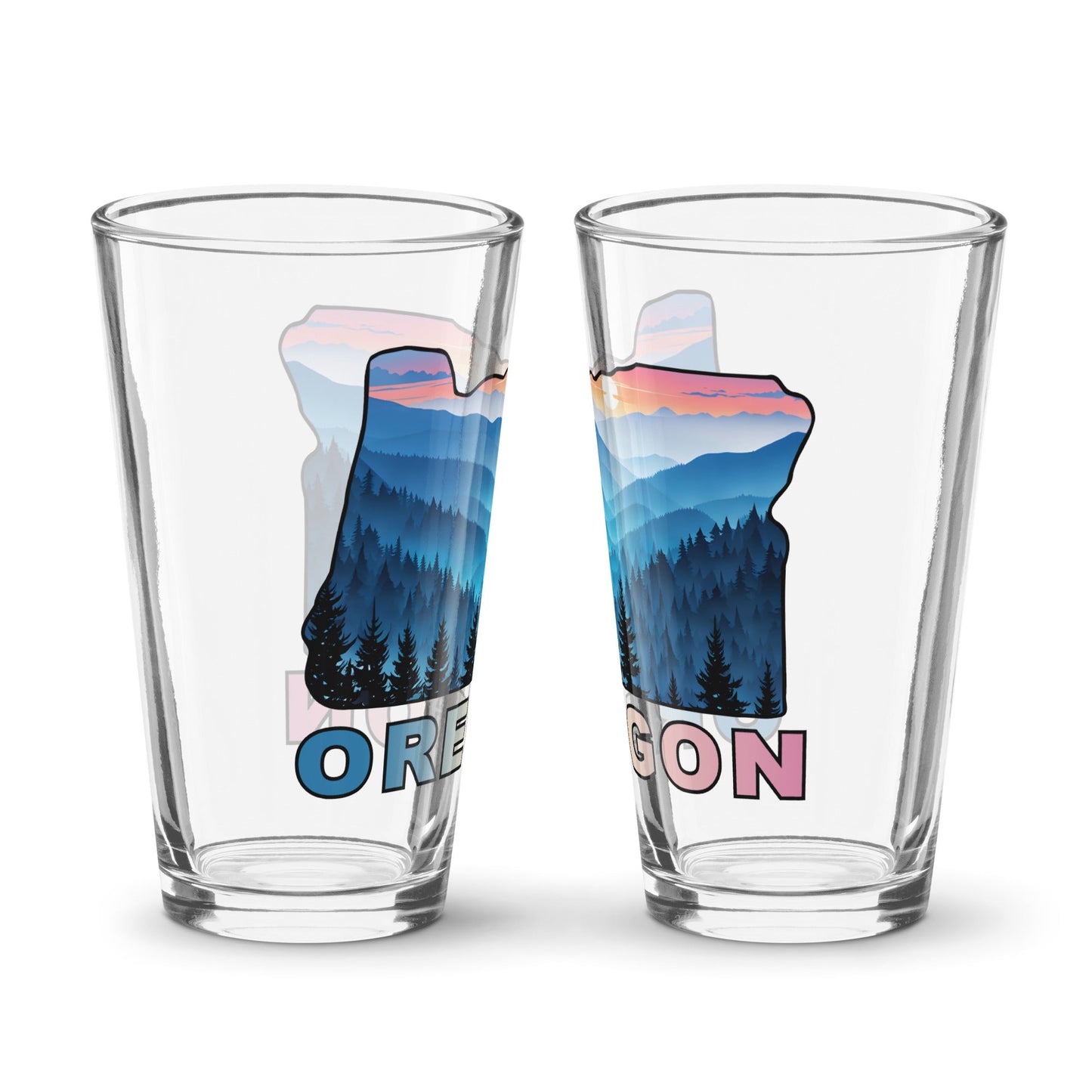 Oregon Blue Mountains II Pint Glass - Beer Glass - Discovery Co.