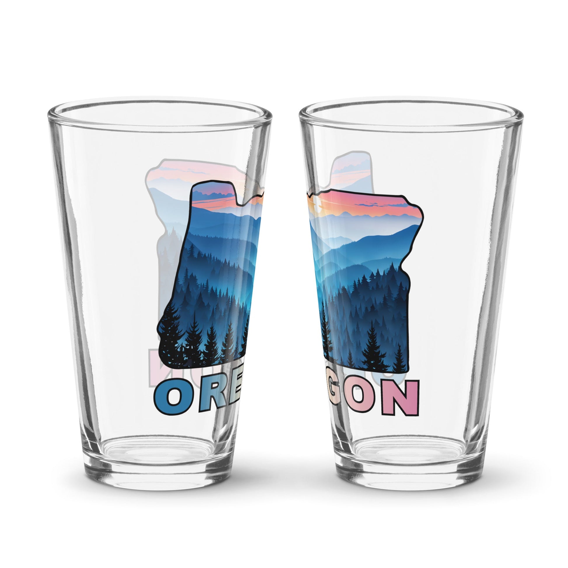 Oregon Blue Mountains II Pint Glass - Beer Glass - Discovery Co.