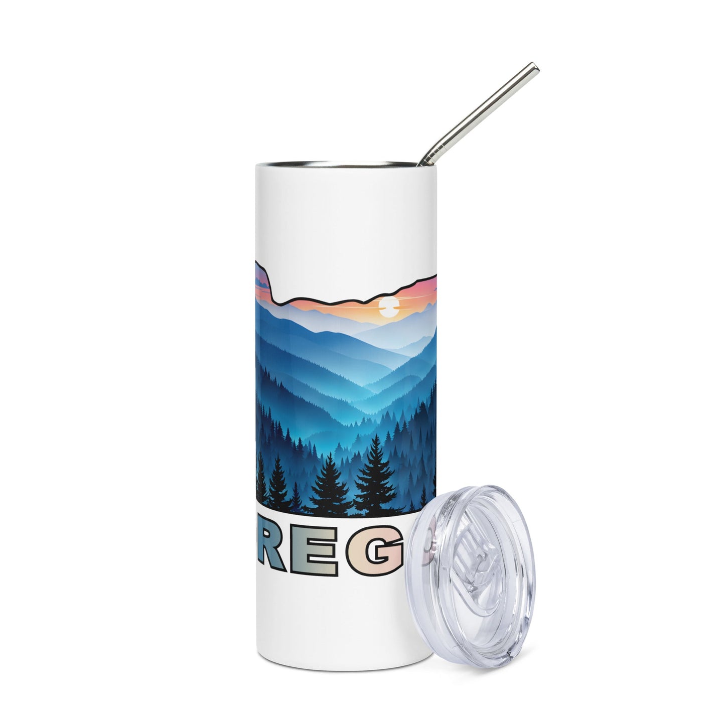 Oregon Blue Mountains II Stainless Steel Tumbler - Steel Tumbler - Discovery Co.