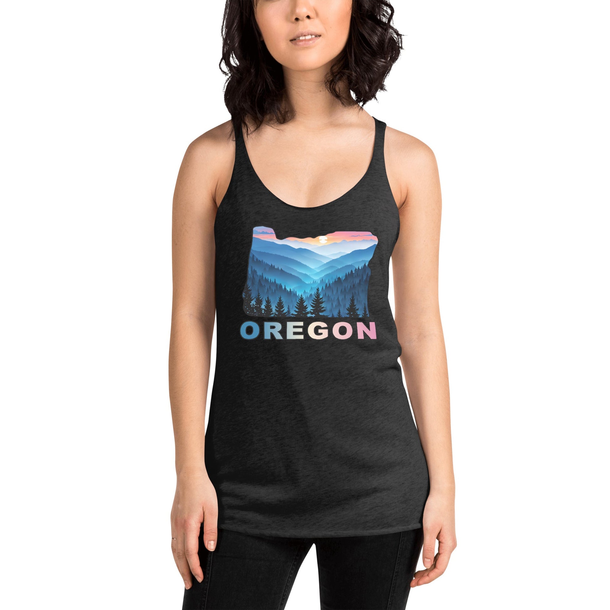 Oregon Blue Mountains II Women's Racerback Tank - Women's Shirts - Discovery Co.