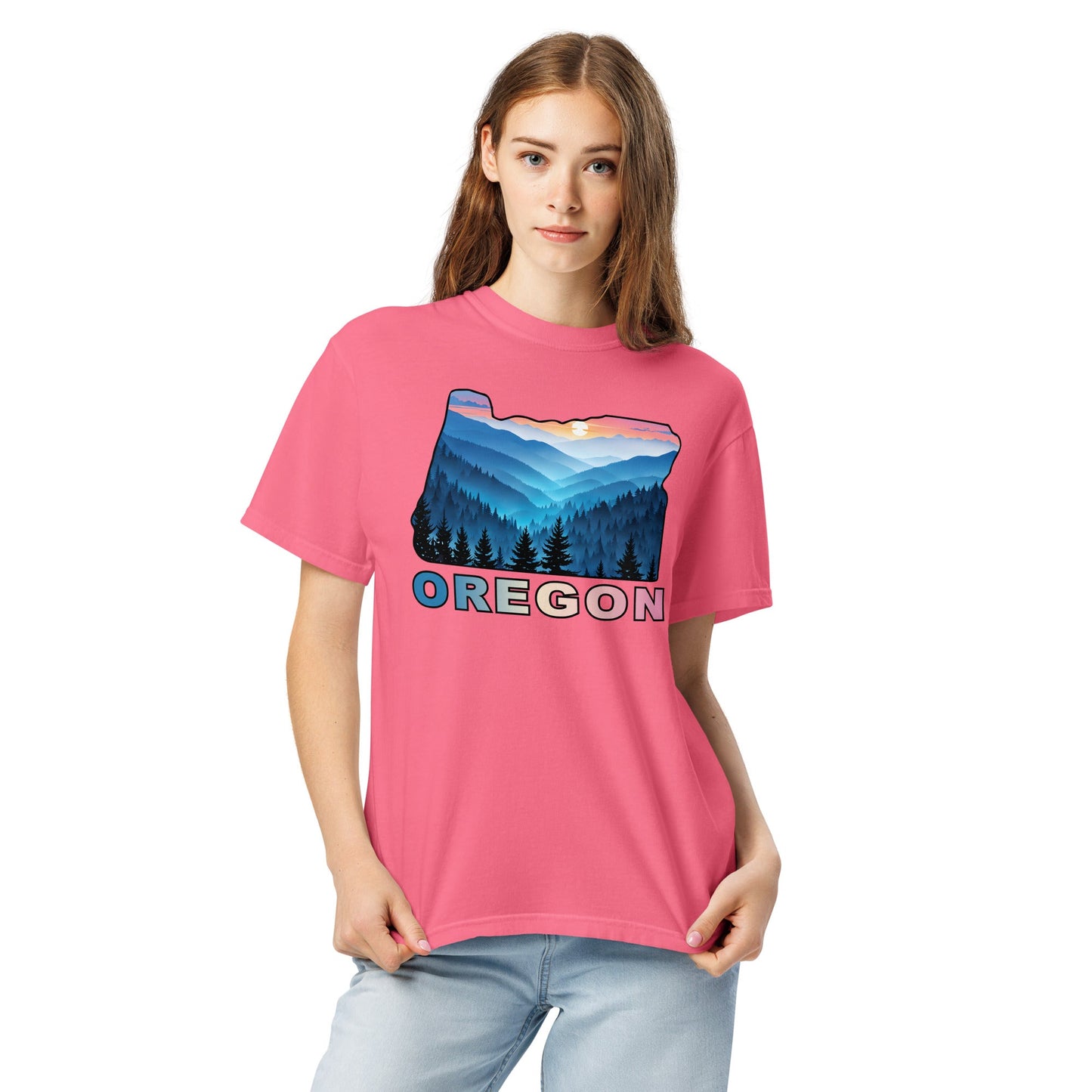 Oregon Blue Mountains II Women's (Unisex) Premium Tee - Women's Shirts - Discovery Co.