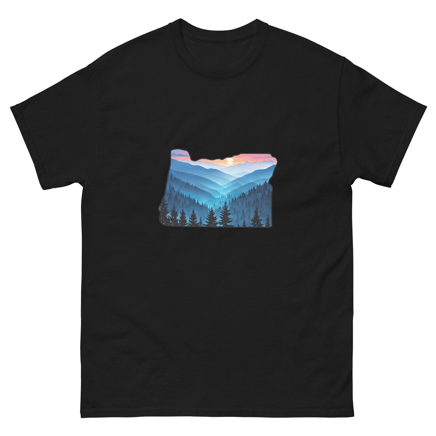 Oregon Blue Mountains Men's Classic Tee - Men's Shirts - Discovery Co.