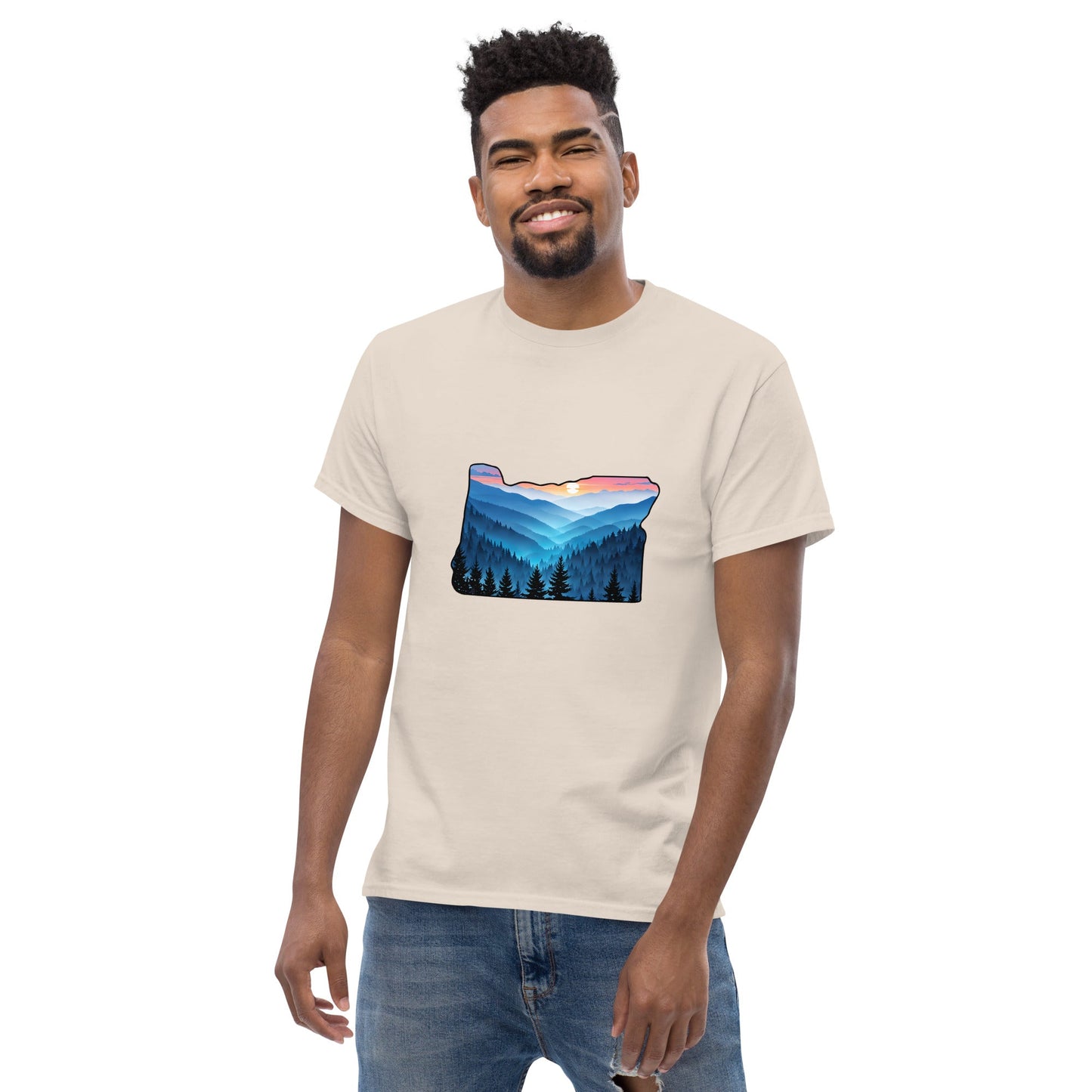 Oregon Blue Mountains Men's Classic Tee - Men's Shirts - Discovery Co.