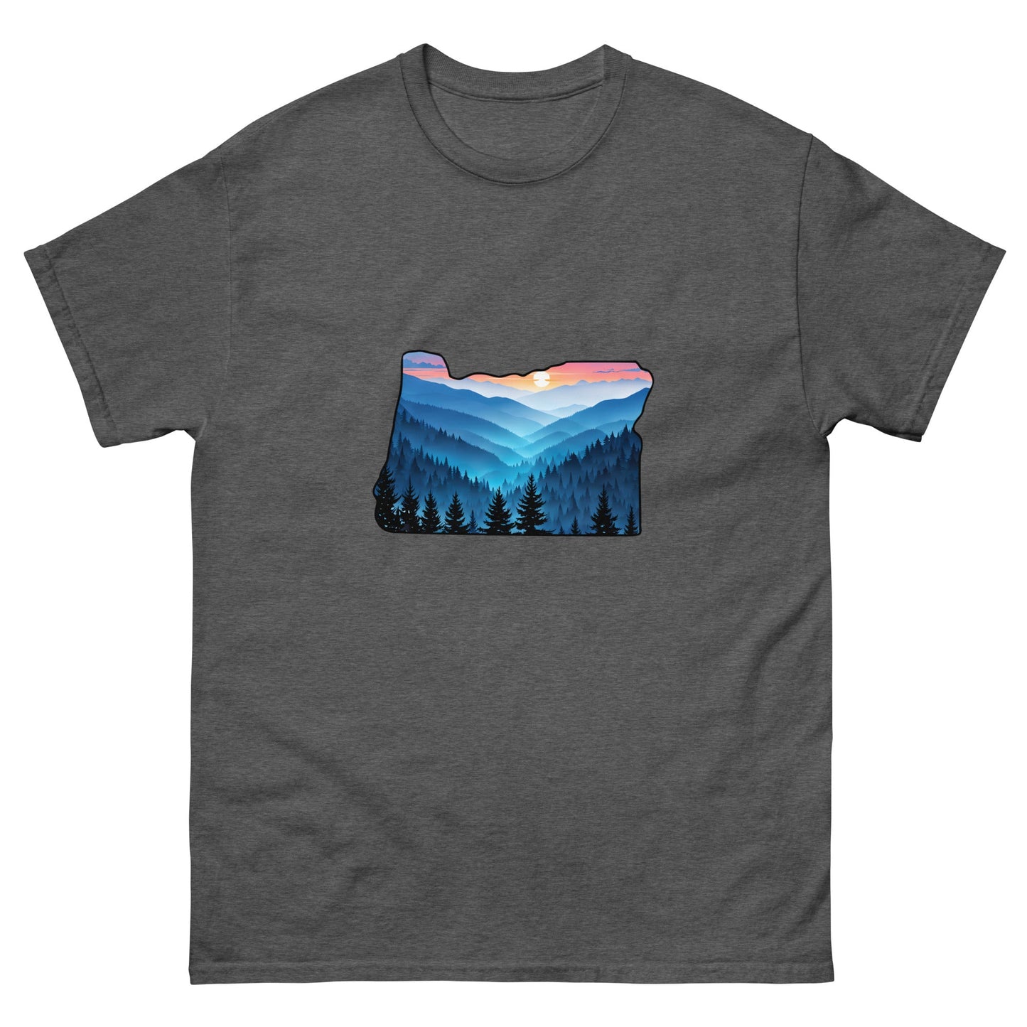 Oregon Blue Mountains Men's Classic Tee - Men's Shirts - Discovery Co.