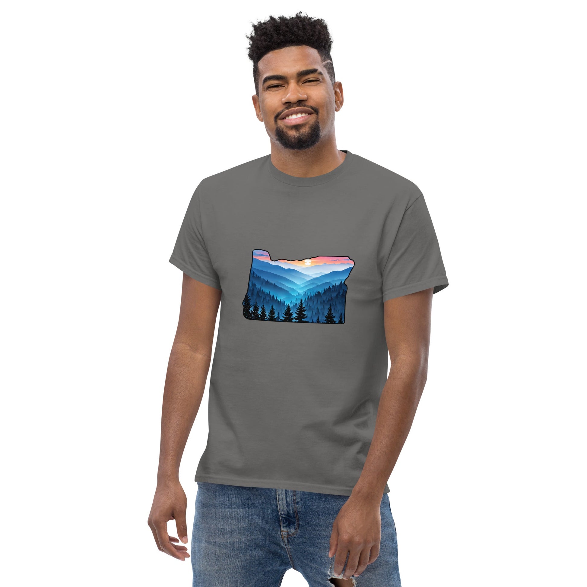 Oregon Blue Mountains Men's Classic Tee - Men's Shirts - Discovery Co.