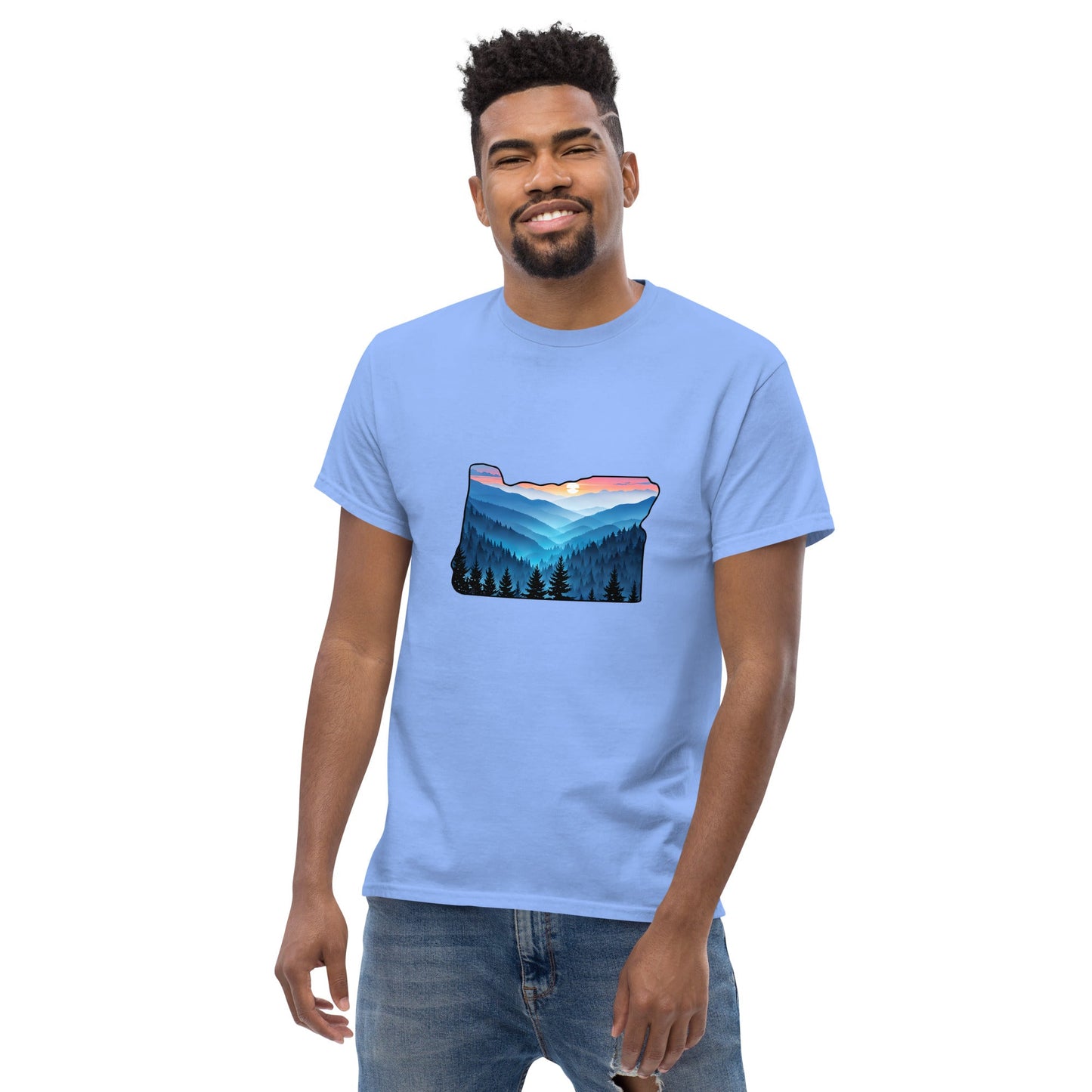 Oregon Blue Mountains Men's Classic Tee - Men's Shirts - Discovery Co.