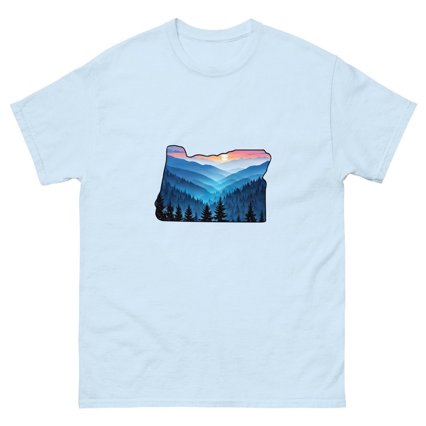 Oregon Blue Mountains Men's Classic Tee - Men's Shirts - Discovery Co.