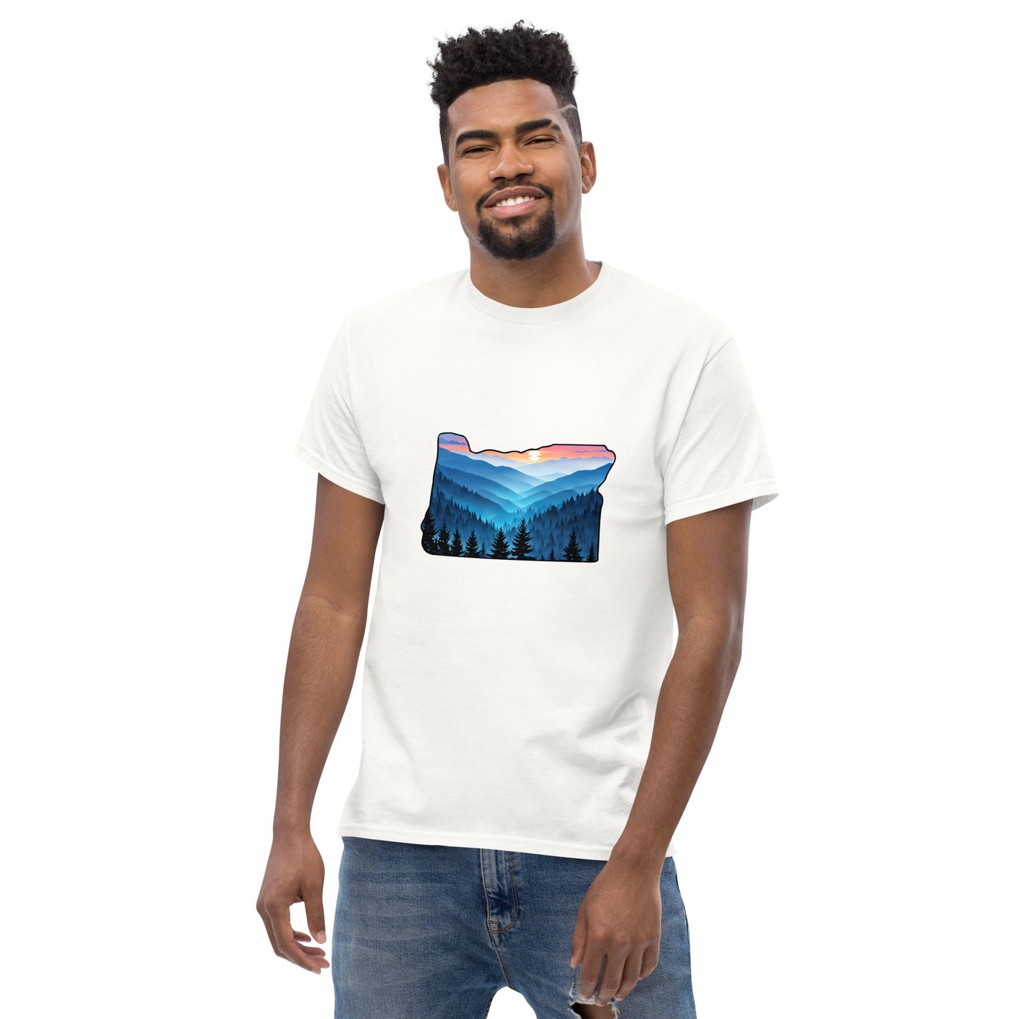 Oregon Blue Mountains Men's Classic Tee - Men's Shirts - Discovery Co.