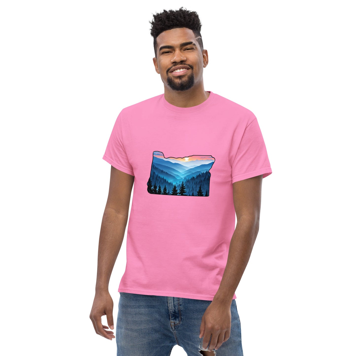 Oregon Blue Mountains Men's Classic Tee - Men's Shirts - Discovery Co.