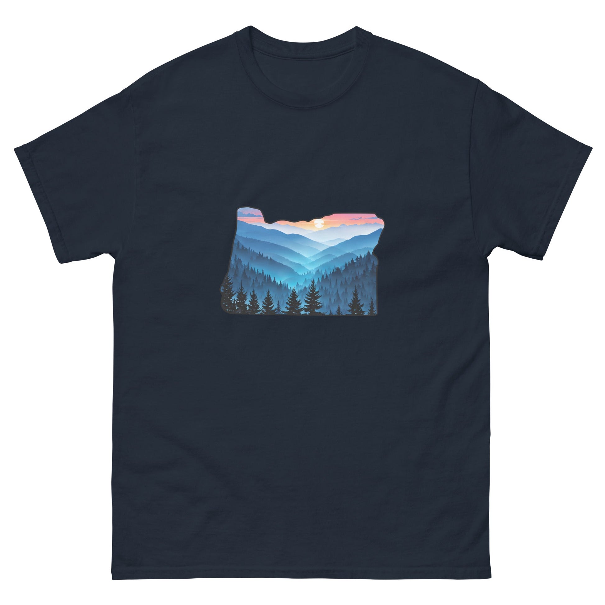 Oregon Blue Mountains Men's Classic Tee - Men's Shirts - Discovery Co.