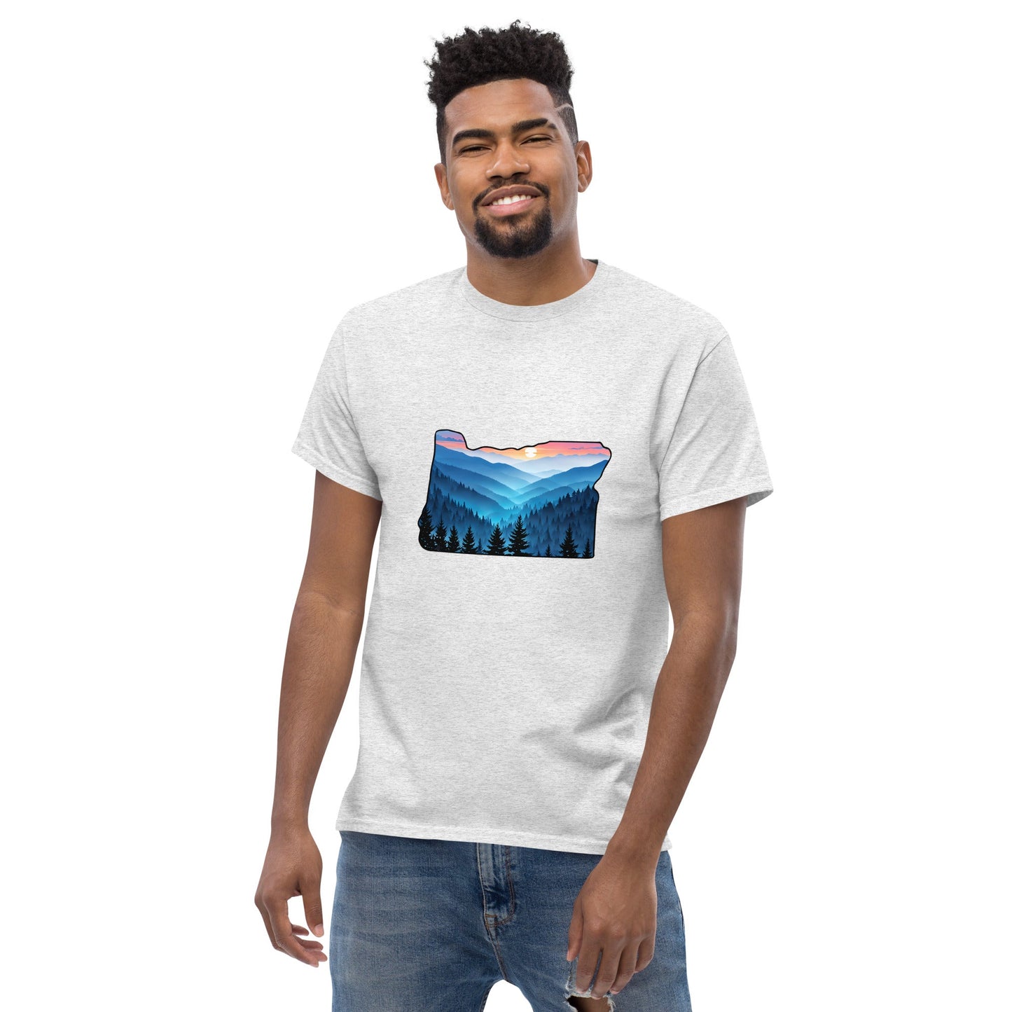 Oregon Blue Mountains Men's Classic Tee - Men's Shirts - Discovery Co.