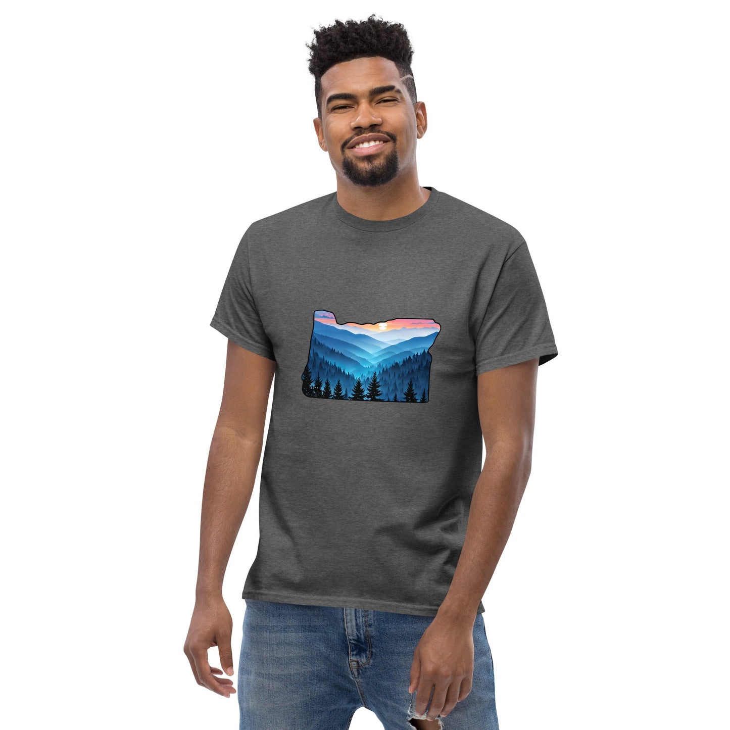 Oregon Blue Mountains Men's Classic Tee - Men's Shirts - Discovery Co.