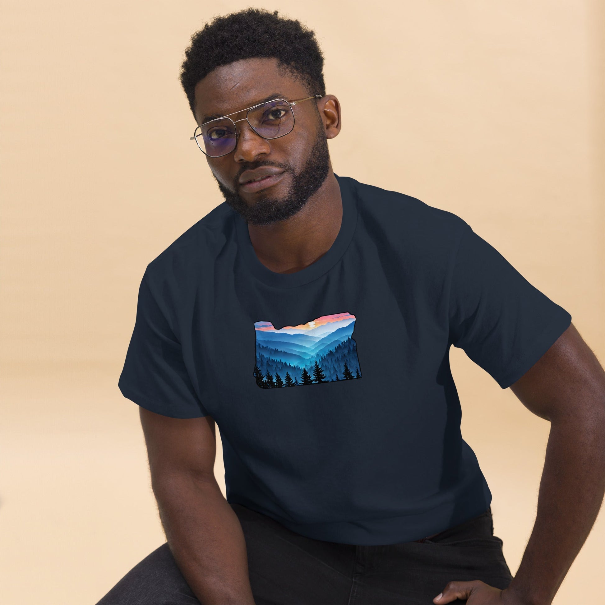 Oregon Blue Mountains Men's (Unisex) Classic Tee - Men's Shirts - Discovery Co.