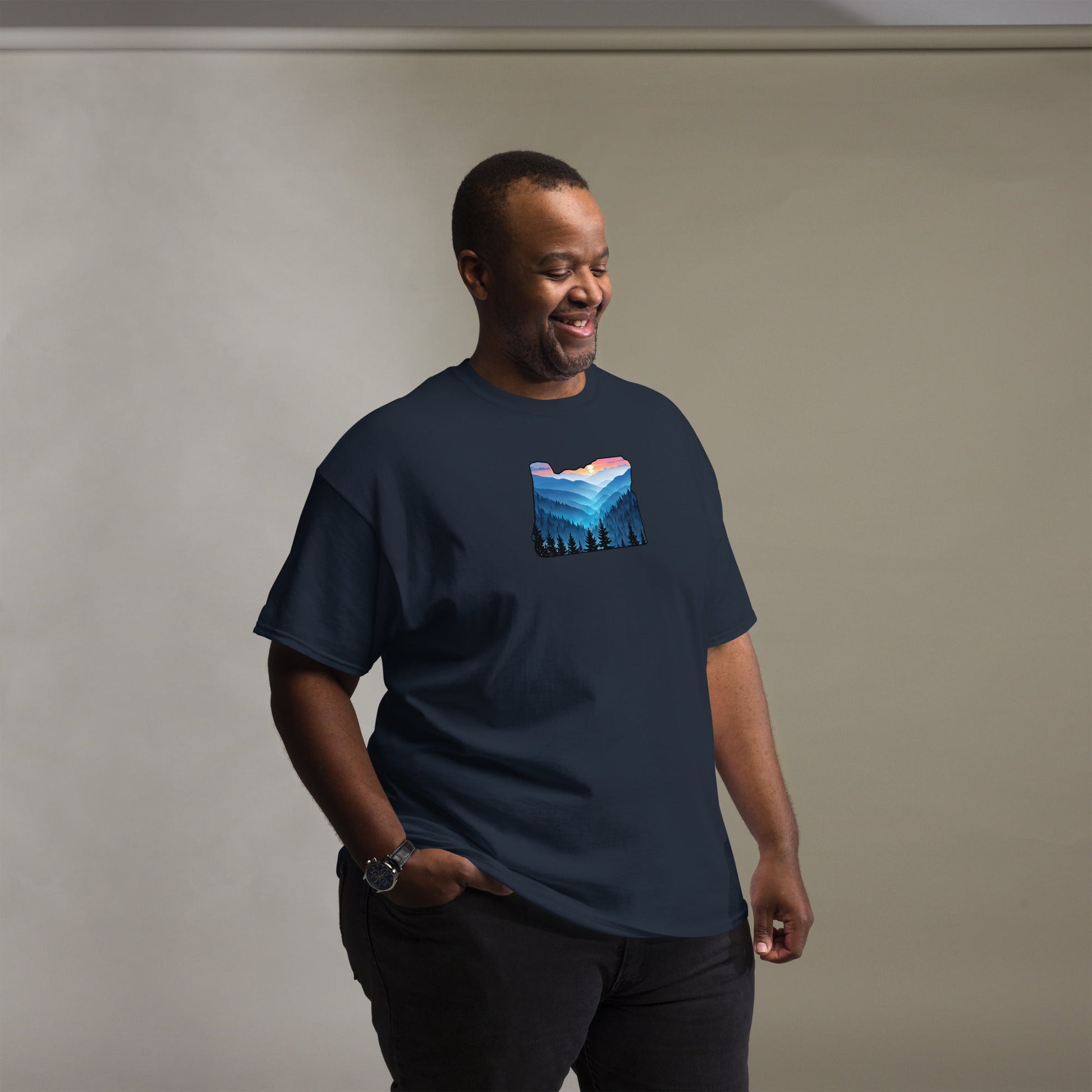 Oregon Blue Mountains Men's (Unisex) Classic Tee - Men's Shirts - Discovery Co.