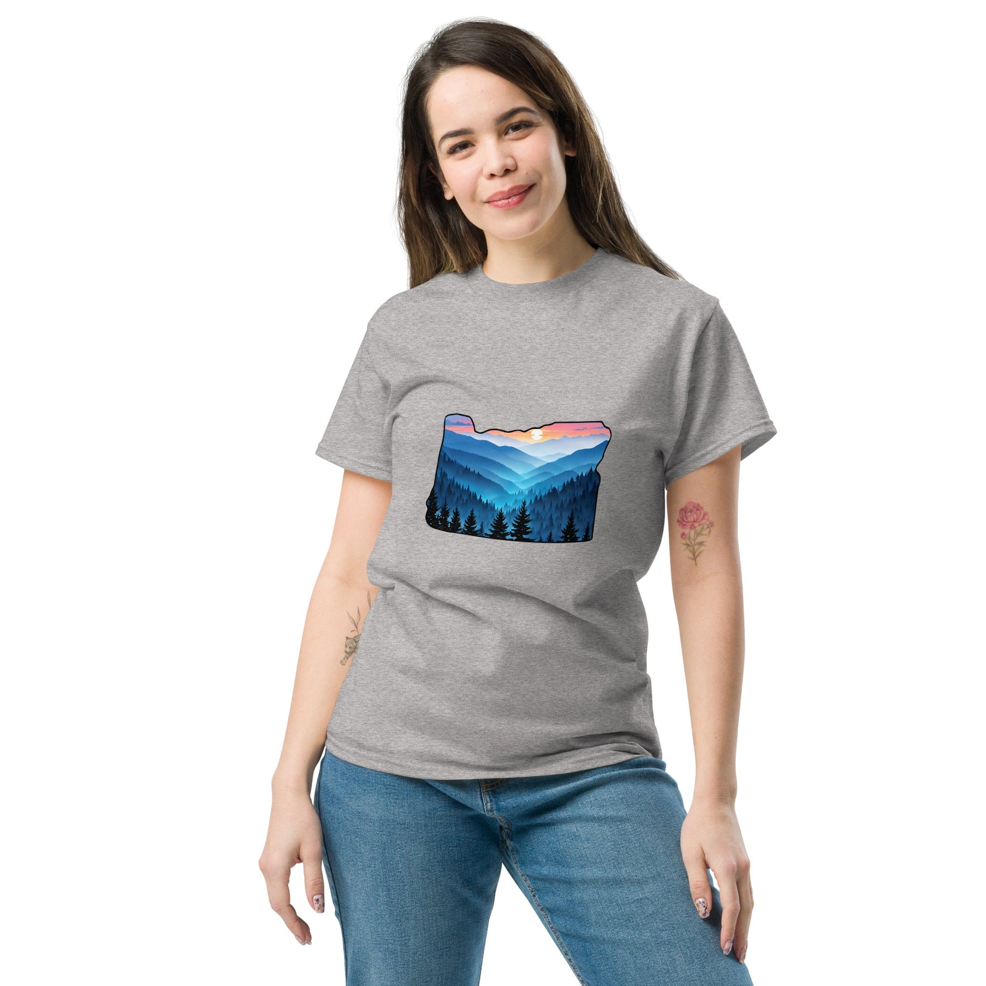 Oregon Blue Mountains Women's Classic Tee - Women's Shirts - Discovery Co.