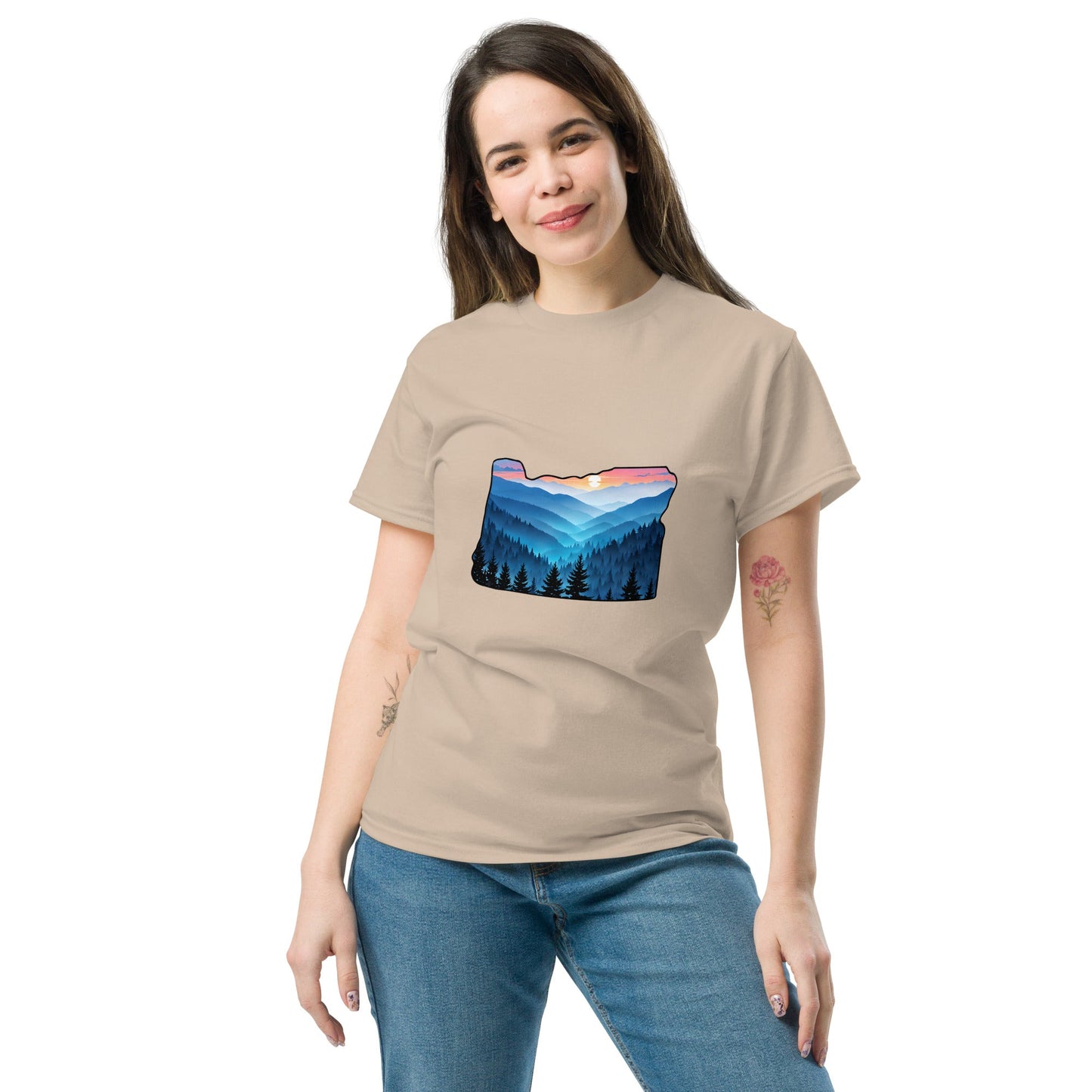 Oregon Blue Mountains Women's Classic Tee - Women's Shirts - Discovery Co.