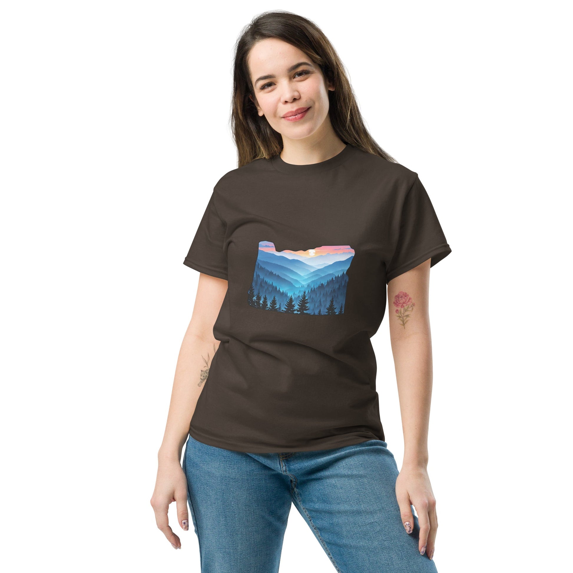 Oregon Blue Mountains Women's Classic Tee - Women's Shirts - Discovery Co.