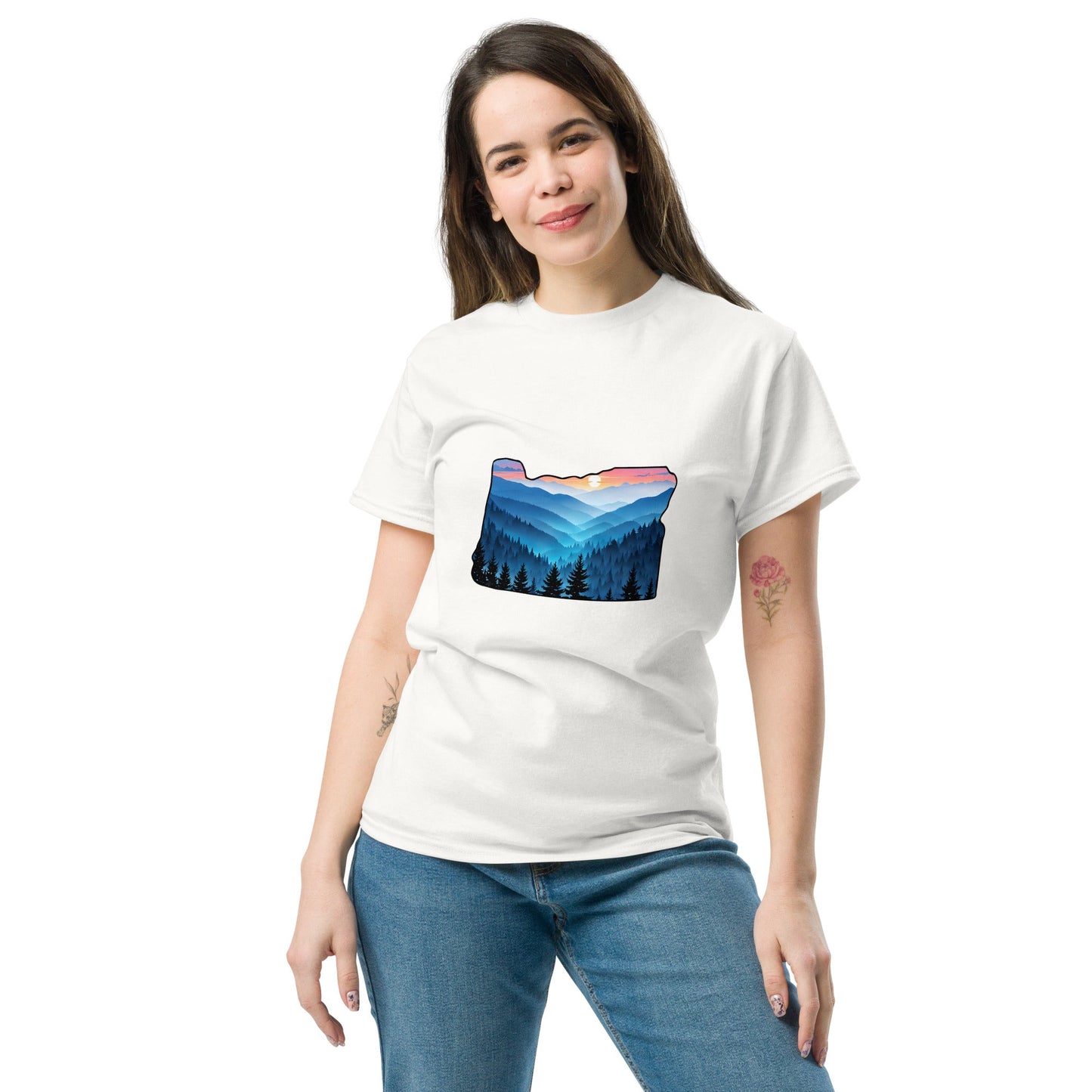 Oregon Blue Mountains Women's Classic Tee - Women's Shirts - Discovery Co.