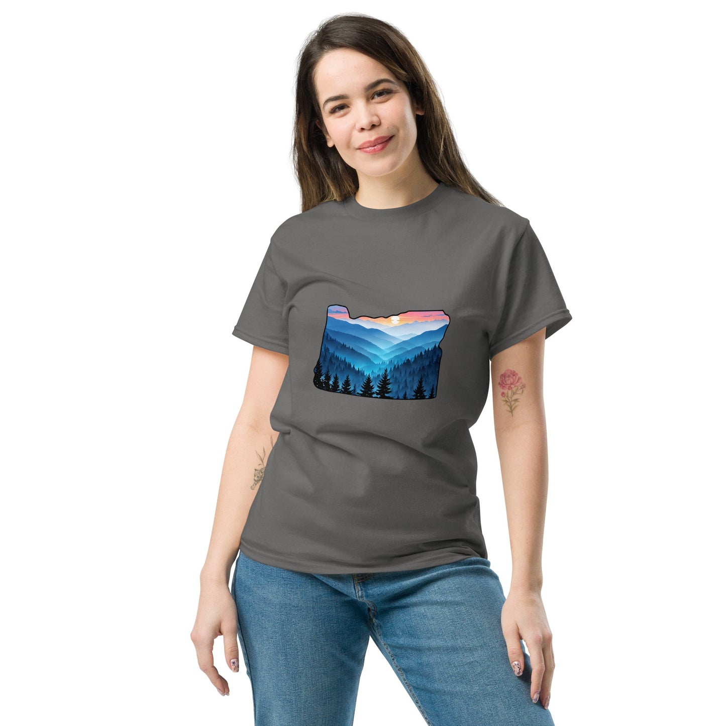 Oregon Blue Mountains Women's Classic Tee - Women's Shirts - Discovery Co.