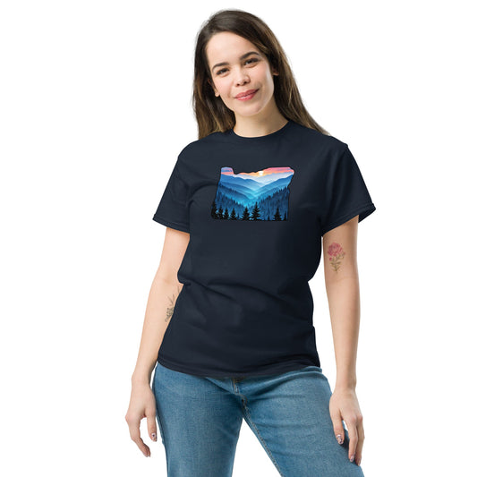 Oregon Blue Mountains Women's (Unisex) Classic Tee - Women's Shirts - Discovery Co.