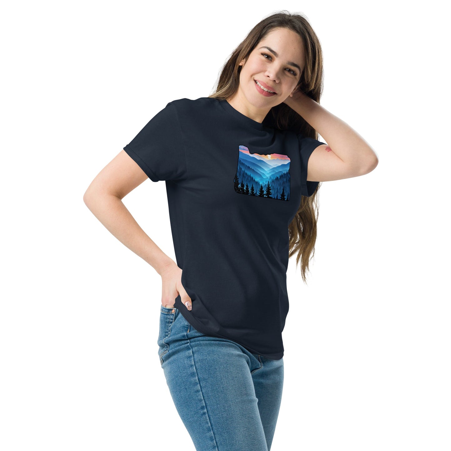 Oregon Blue Mountains Women's (Unisex) Classic Tee - Women's Shirts - Discovery Co.