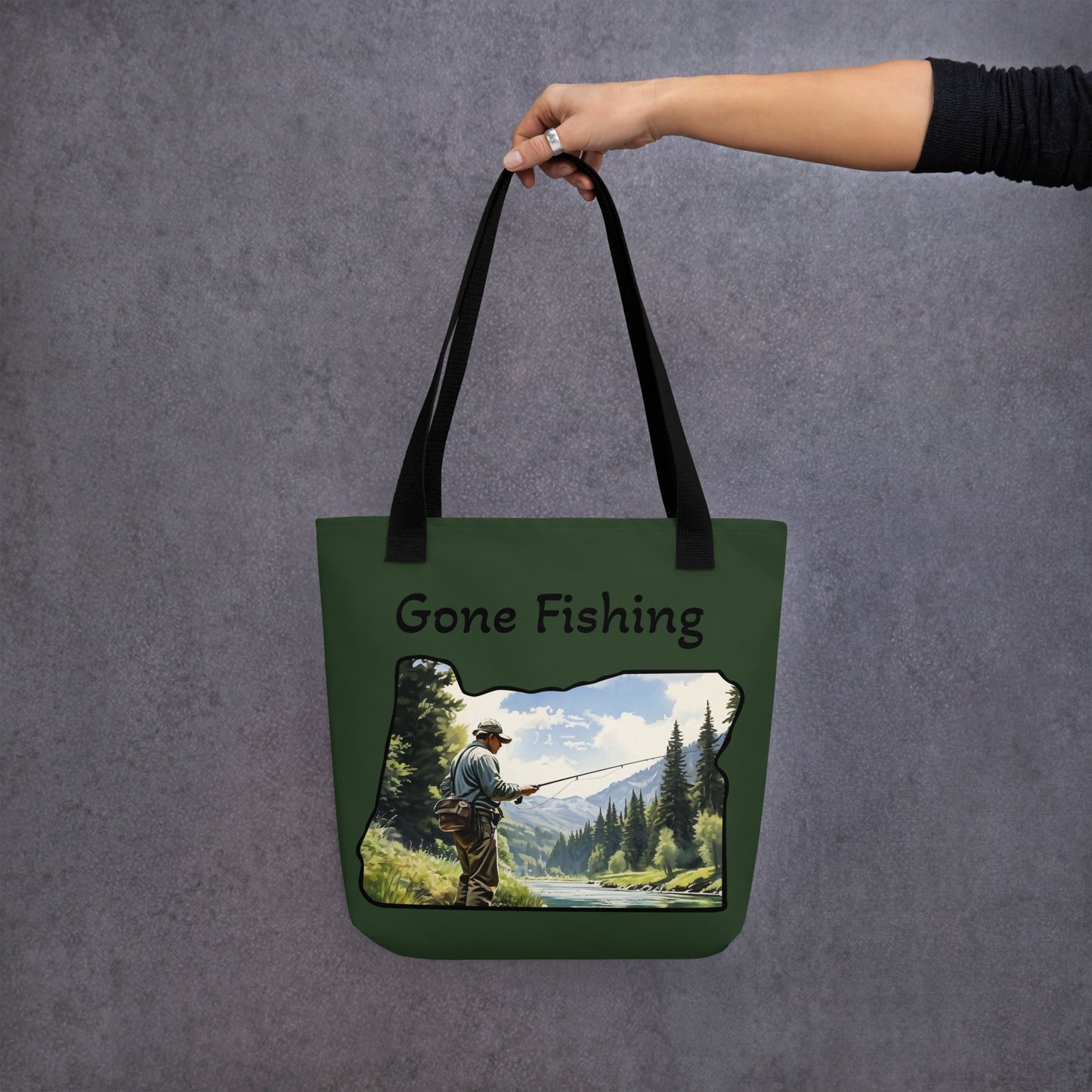 Oregon Fisherman Tote Bag - Tote Bags - Discovery Co.