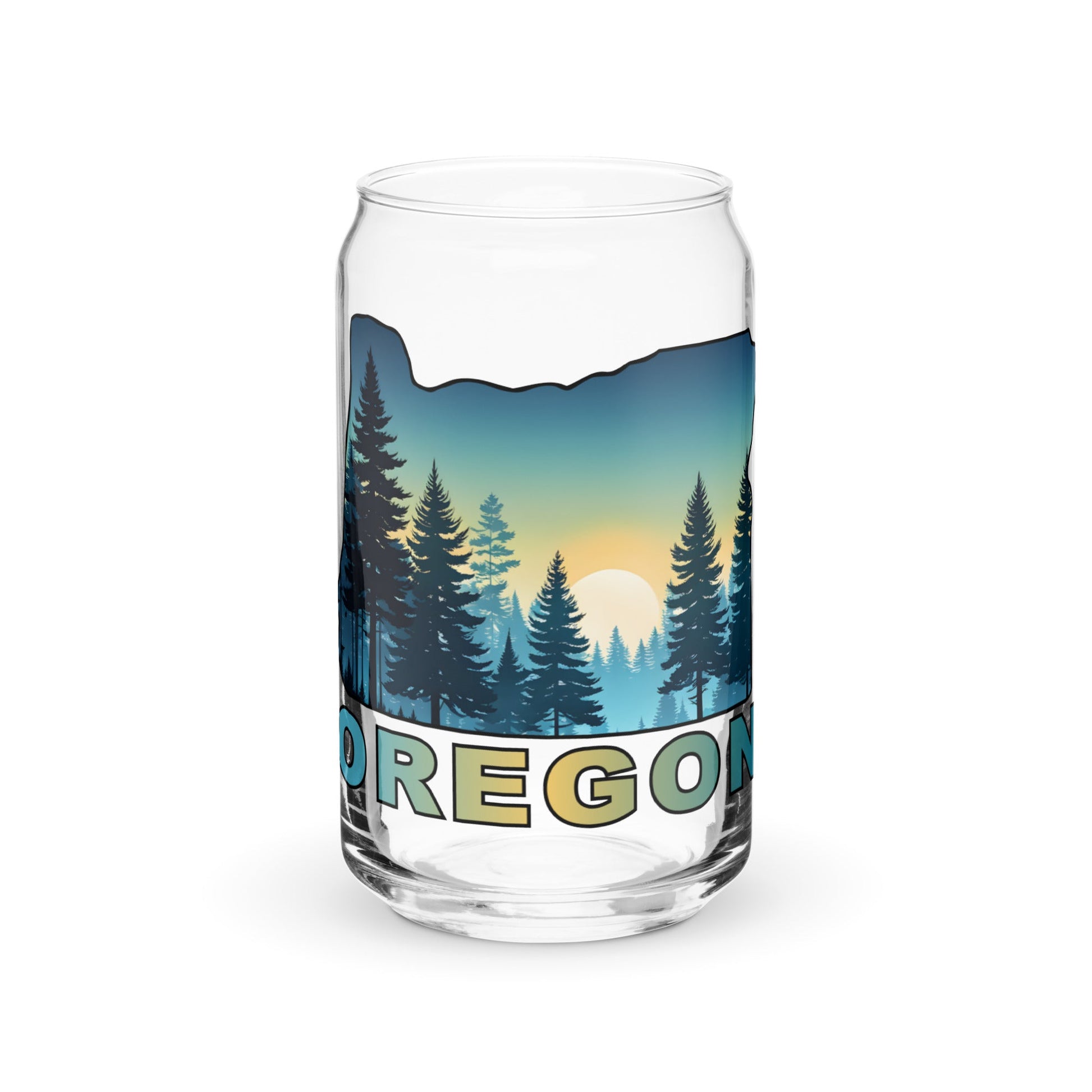 Oregon Sunset Forest II Can - Shaped Glass - Can - Shaped Glass - Discovery Co.
