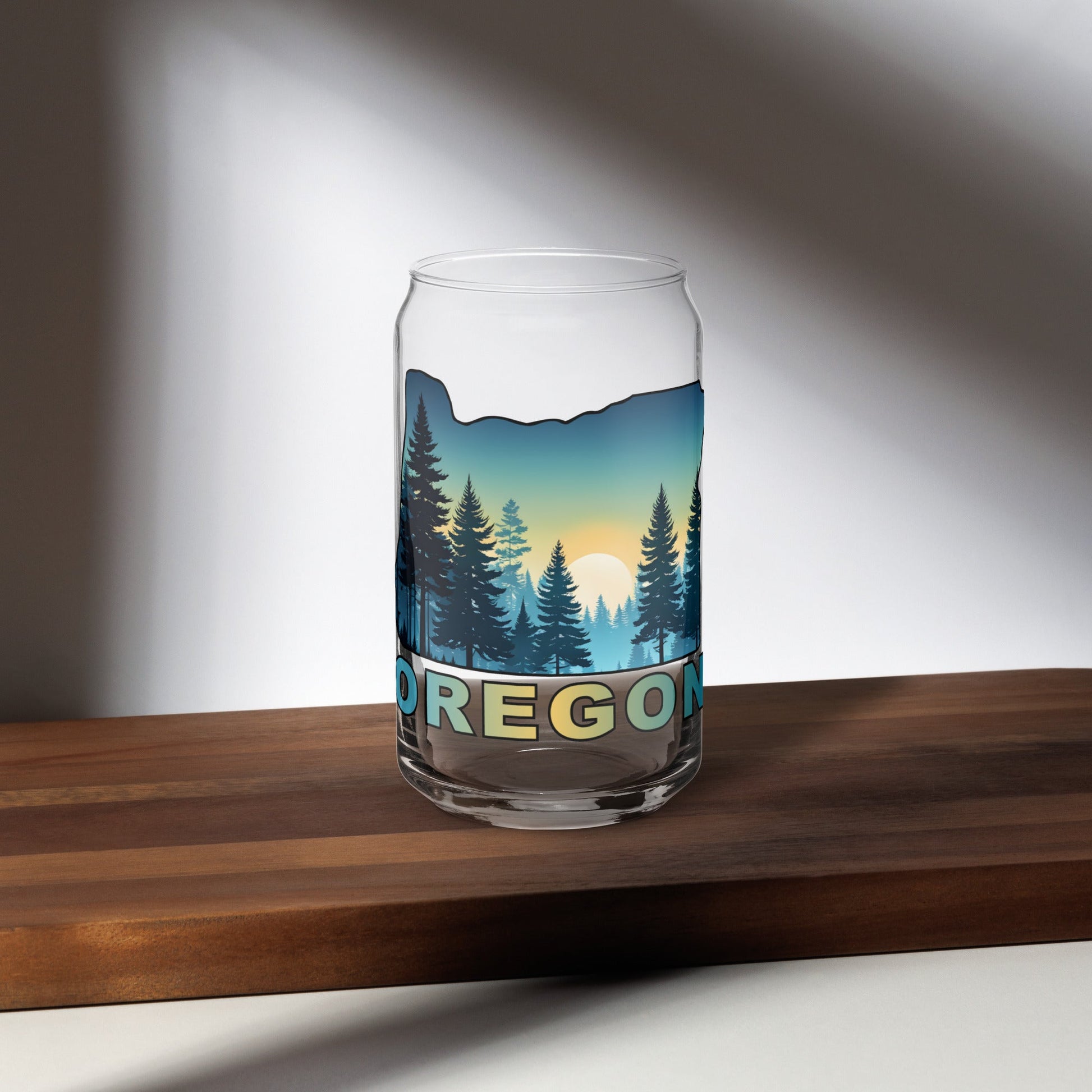 Oregon Sunset Forest II Can - Shaped Glass - Can - Shaped Glass - Discovery Co.