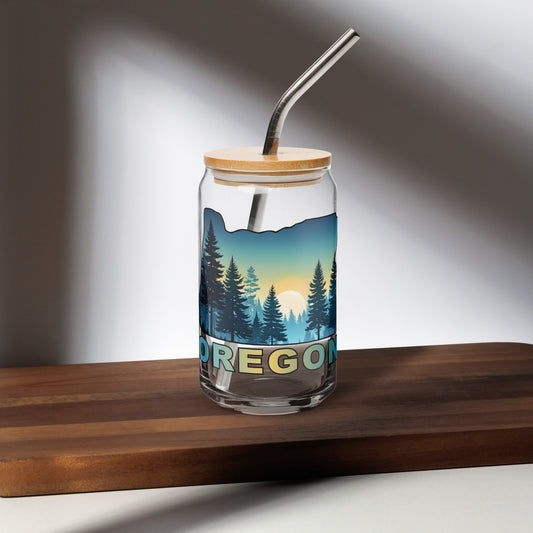Oregon Sunset Forest II Can - Shaped Glass - Can - Shaped Glass - Discovery Co.