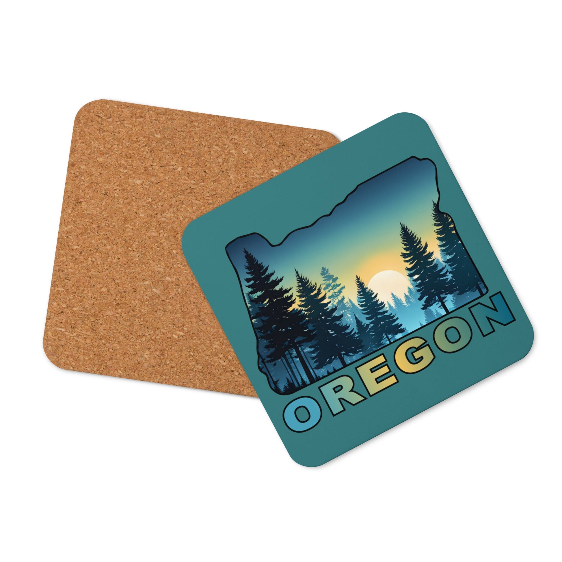 Oregon Sunset Forest II Cork - Back Coaster - Coasters - Discovery Co.