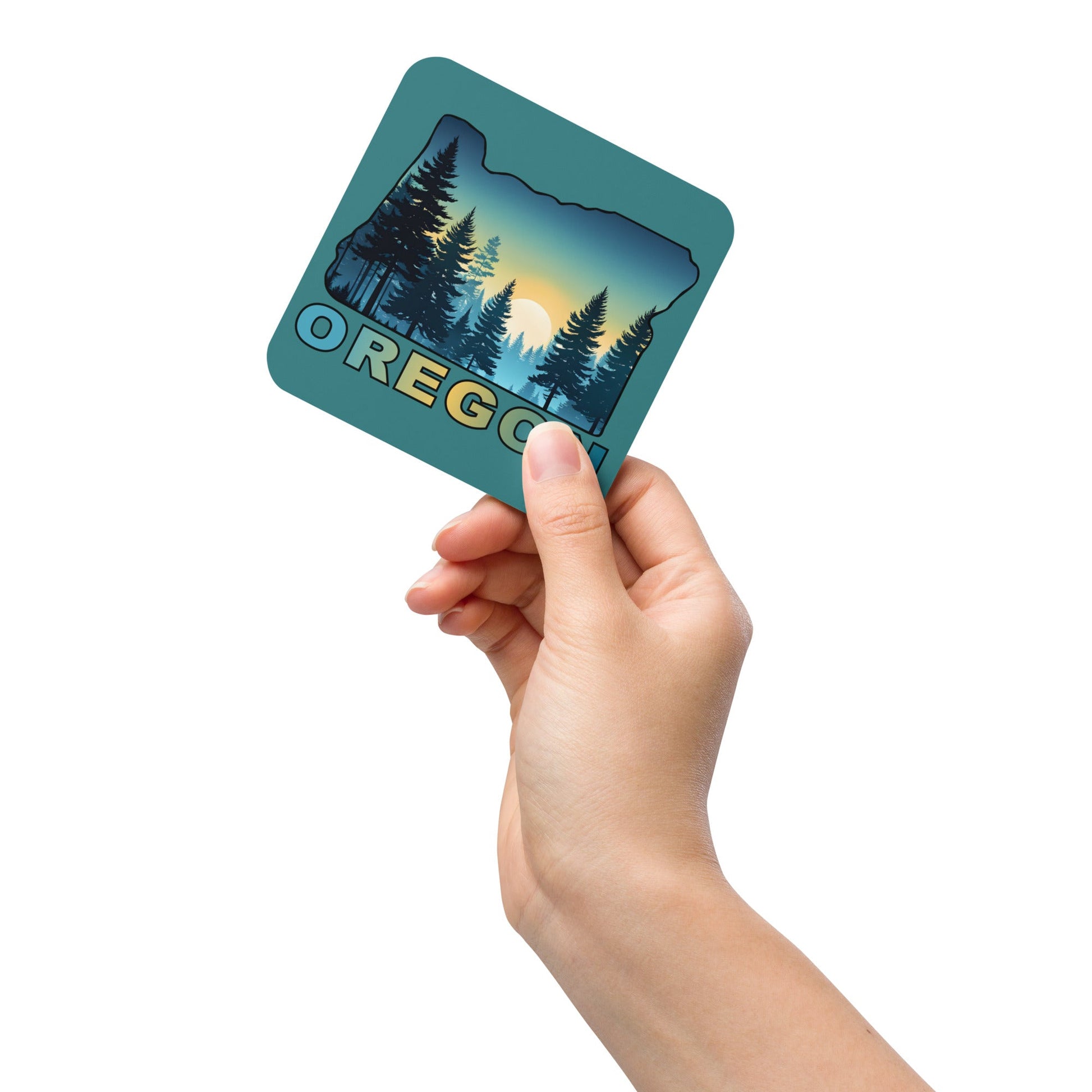 Oregon Sunset Forest II Cork - Back Coaster - Coasters - Discovery Co.