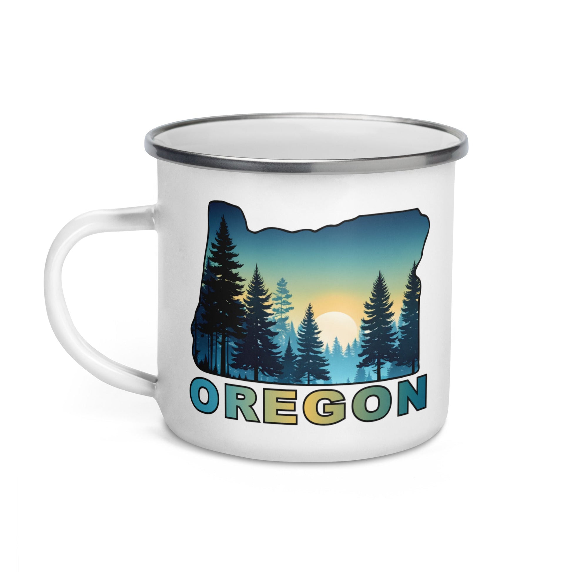 Oregon Sunset Forest II Enamel Mug - Mugs - Discovery Co.