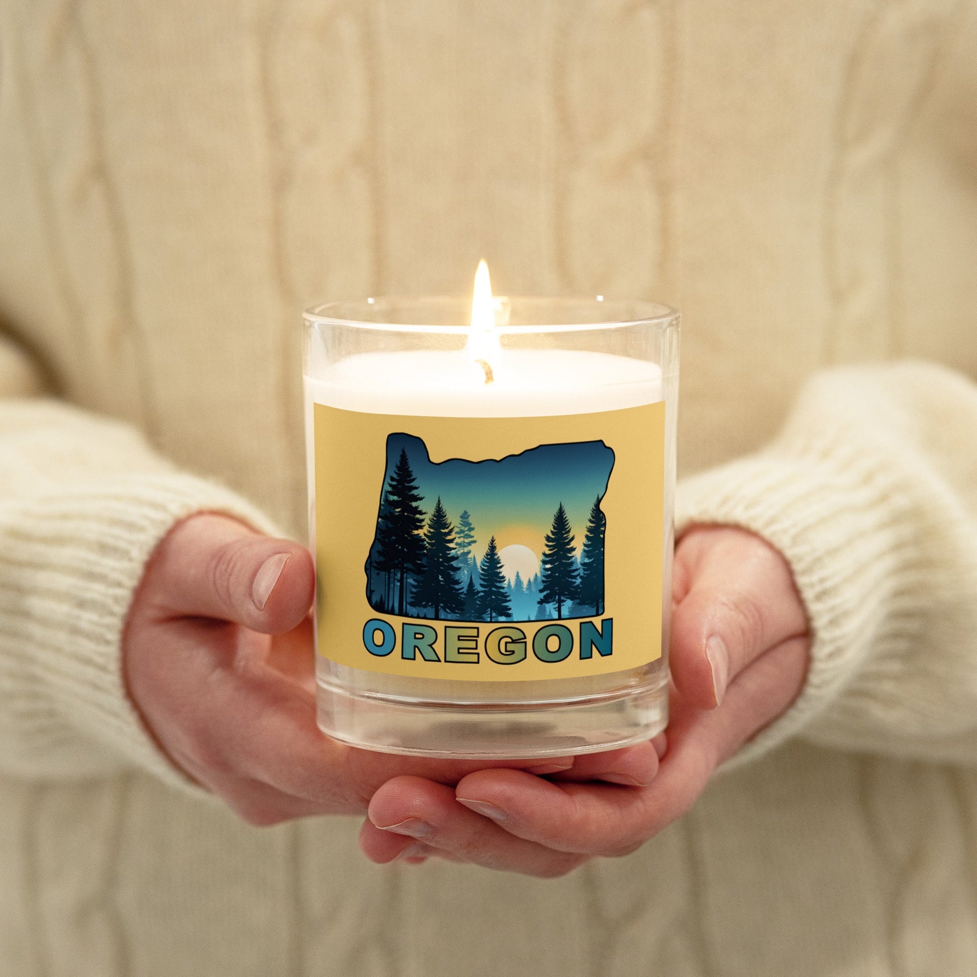 Oregon Sunset Forest II Glass Jar Soy Wax Candle - Candles - Discovery Co.