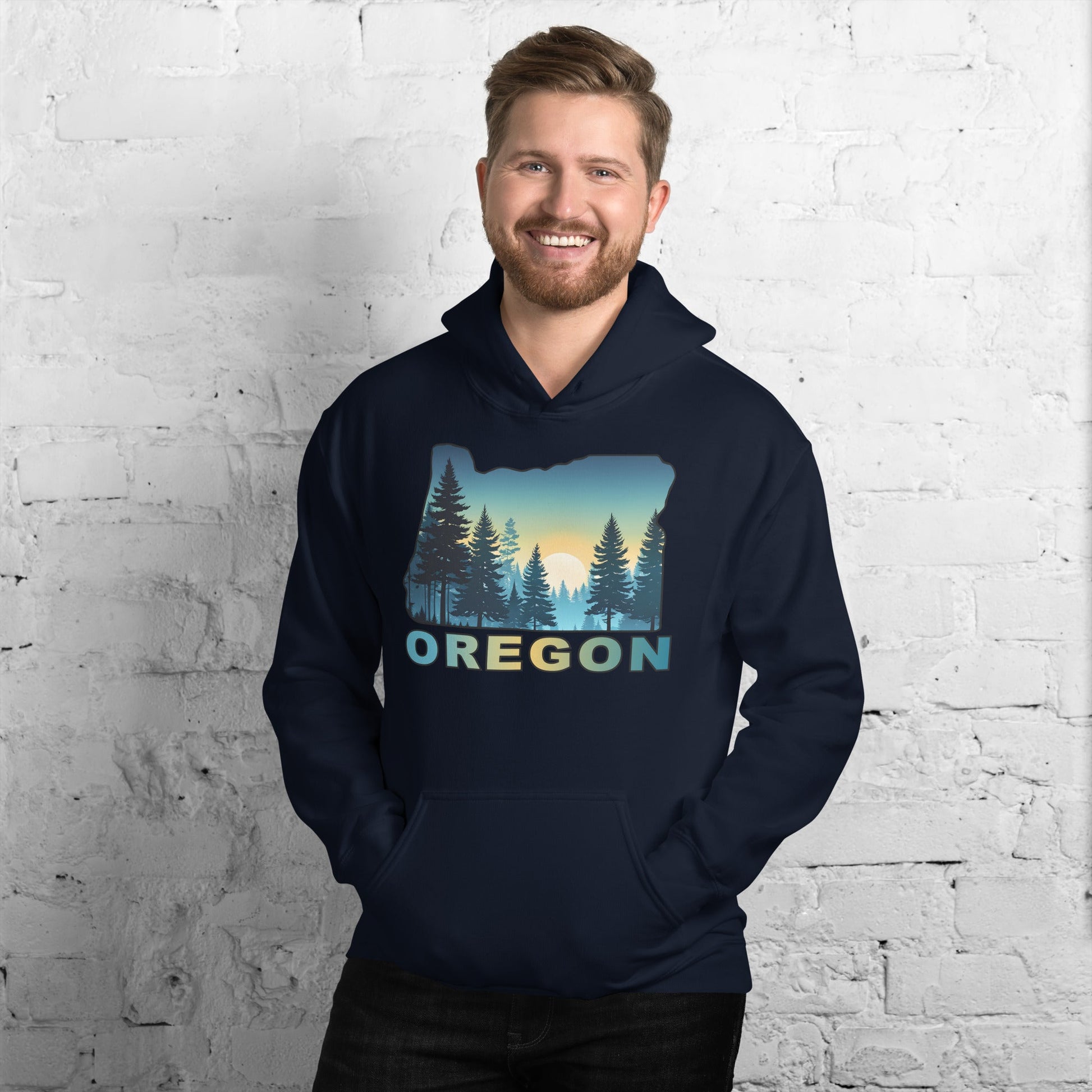 Oregon Sunset Forest II Men's (Unisex) Hoodie - Hoodies - Discovery Co.