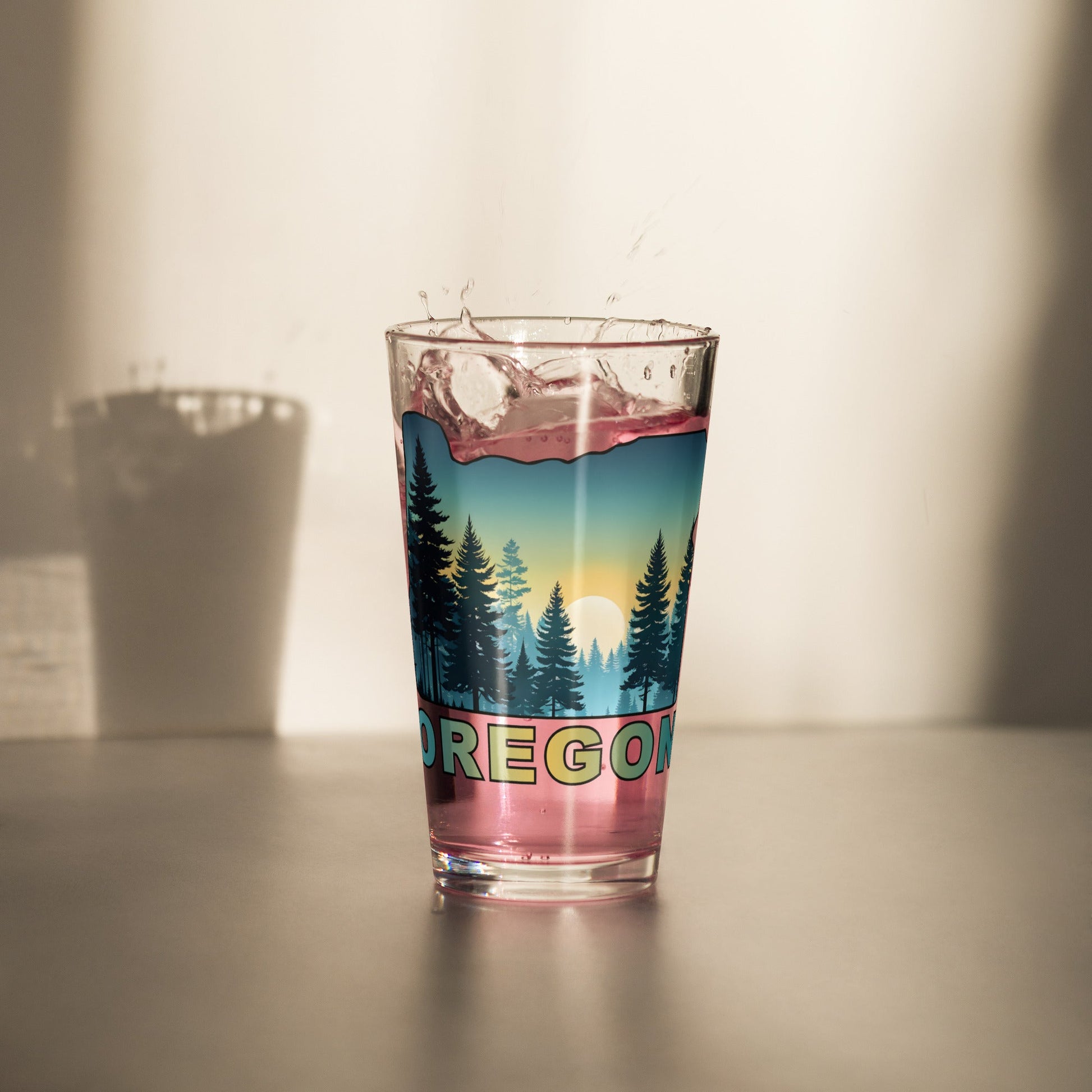 Oregon Sunset Forest II Pint Glass - Beer Glass - Discovery Co.