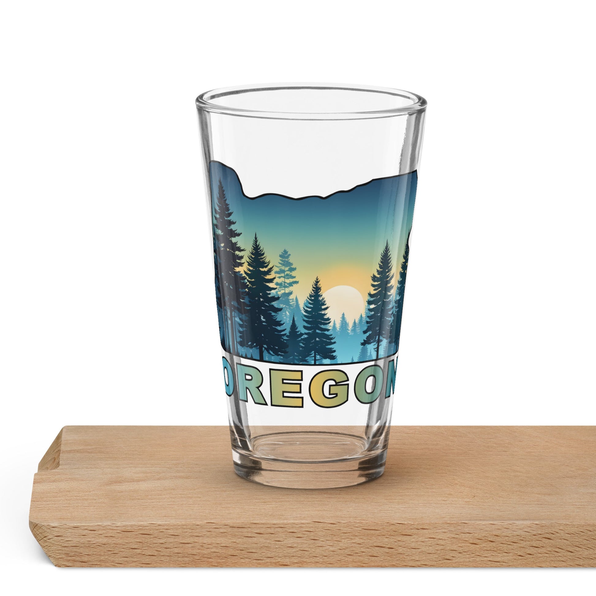 Oregon Sunset Forest II Pint Glass - Beer Glass - Discovery Co.