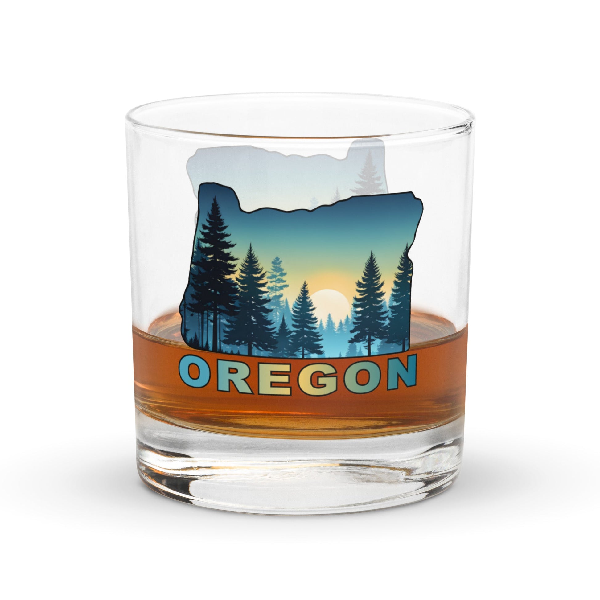 Oregon Sunset Forest II Rocks Glass - Rocks Glass - Discovery Co.