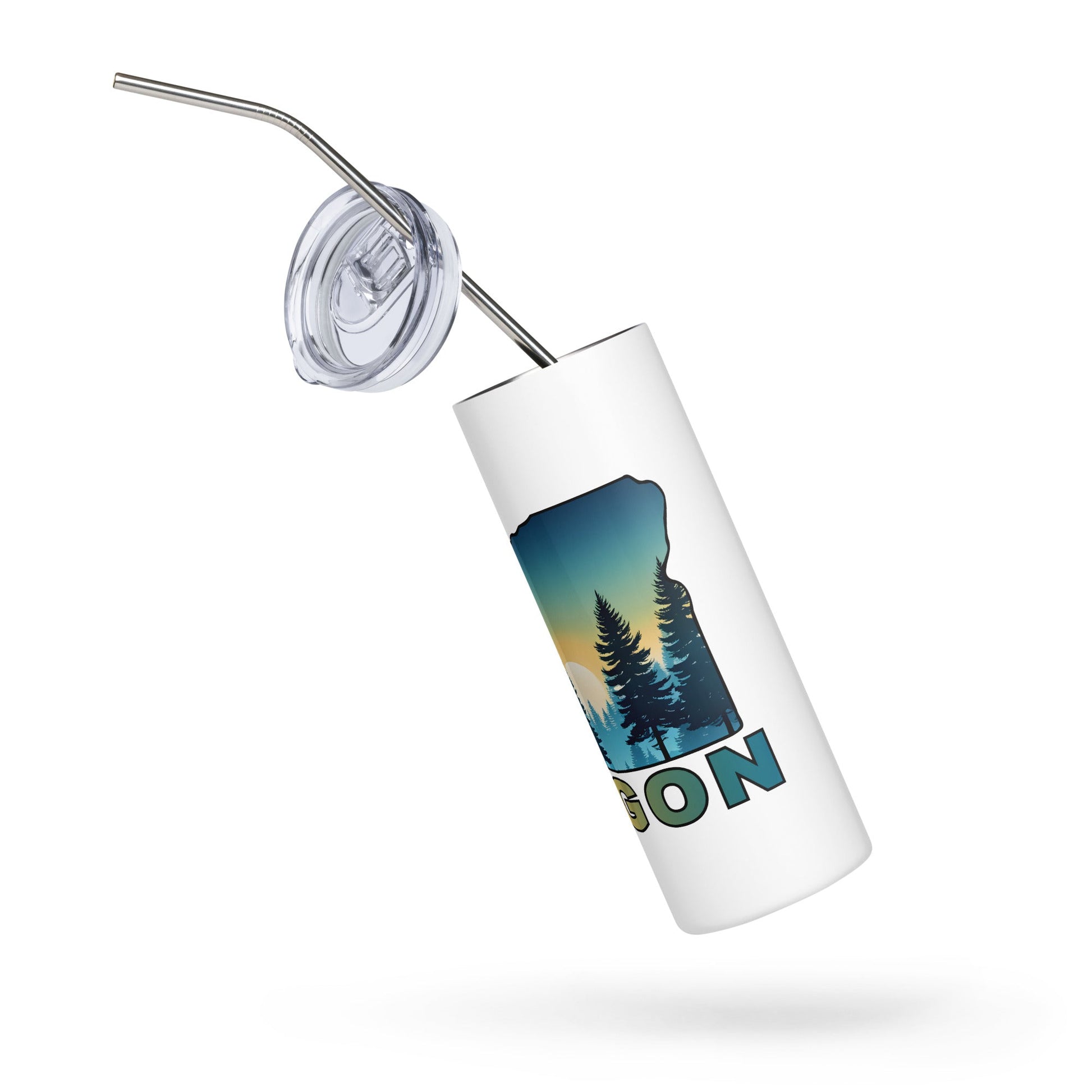 Oregon Sunset Forest II Stainless Steel Tumbler - Steel Tumbler - Discovery Co.