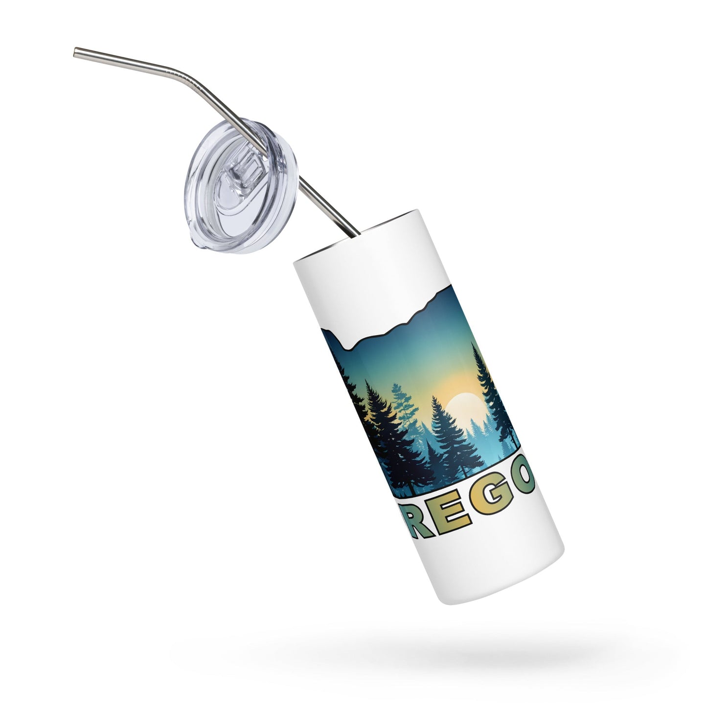 Oregon Sunset Forest II Stainless Steel Tumbler - Steel Tumbler - Discovery Co.