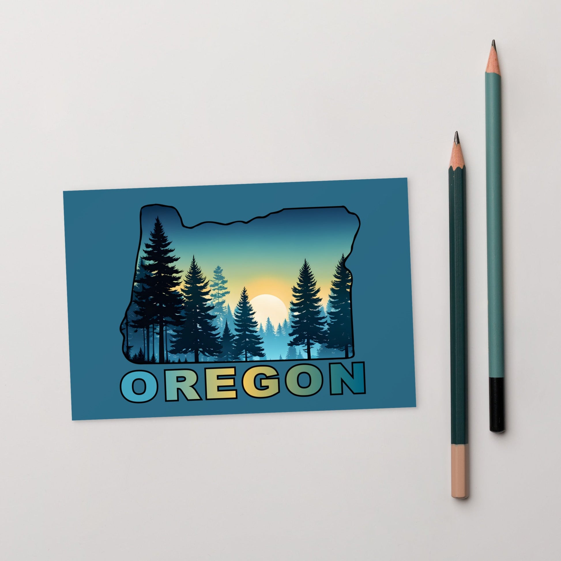 Oregon Sunset Forest II Standard Postcard - Post Cards - Discovery Co.