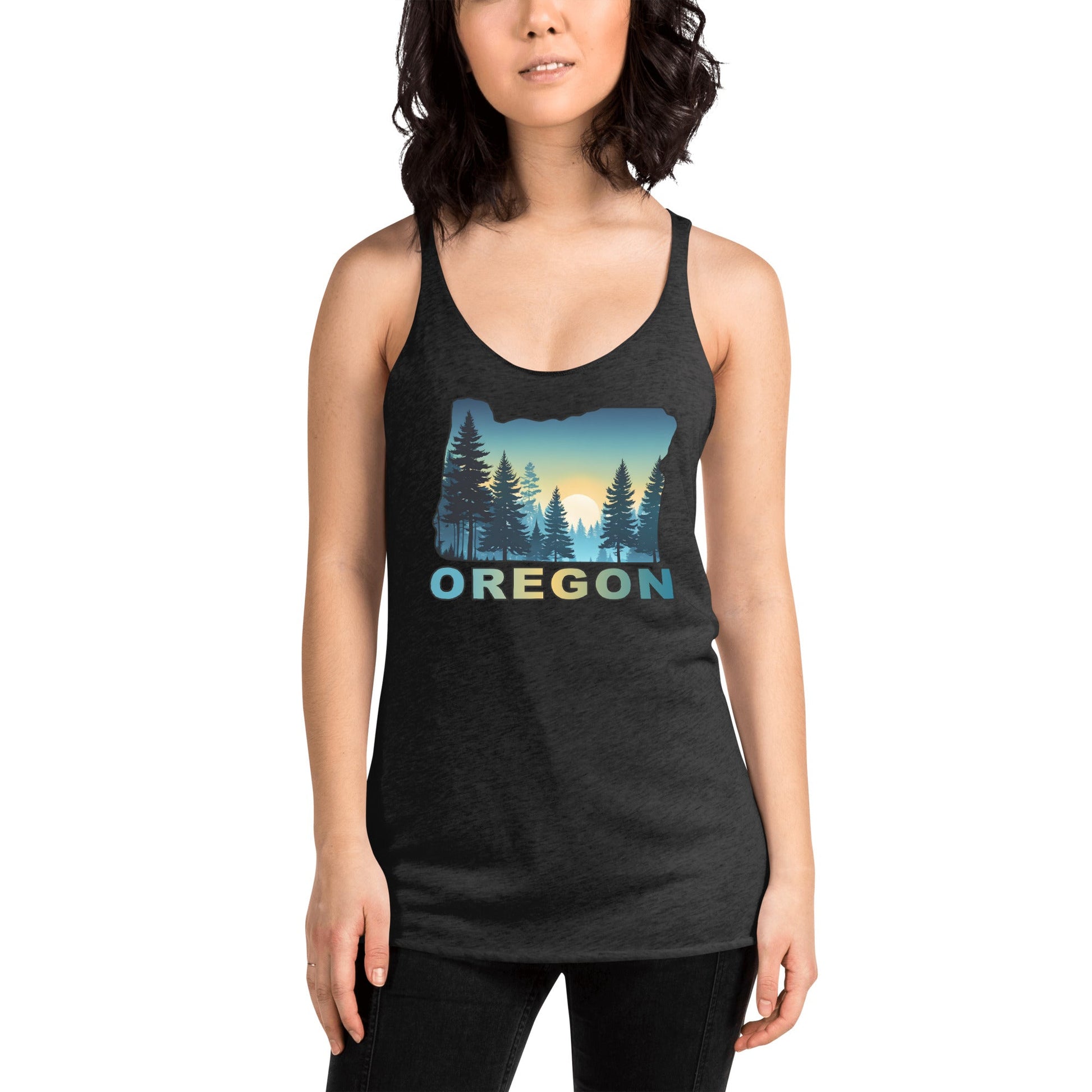 Oregon Sunset Forest II Women's Racerback Tank - Women's Shirts - Discovery Co.