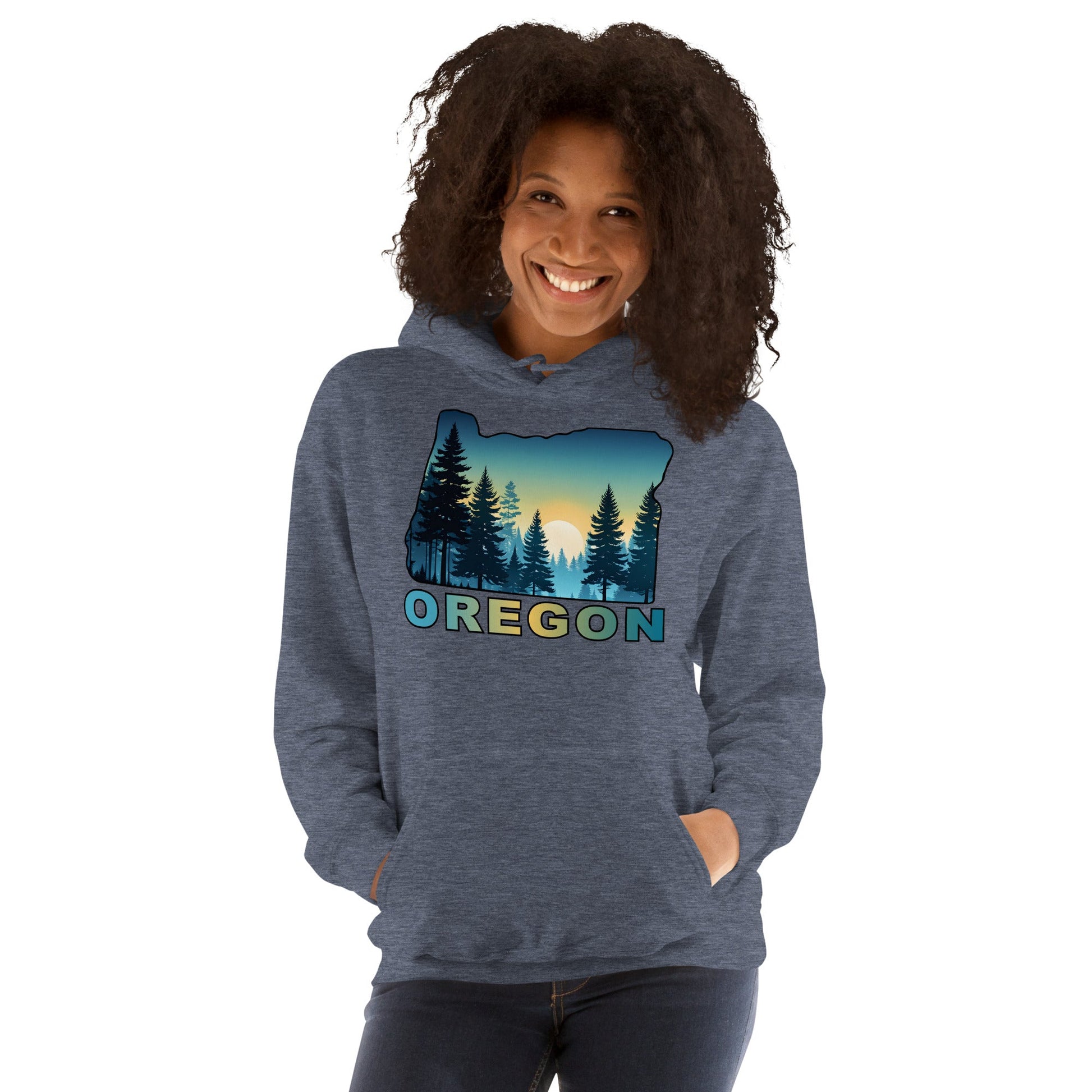 Oregon Sunset Forest II Women's (Unisex) Hoodie - Hoodies - Discovery Co.
