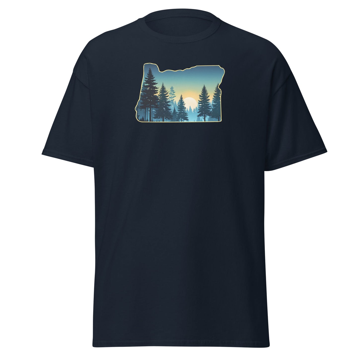Oregon Sunset Forest Men's (Unisex) Classic Tee - Men's Shirts - Discovery Co.