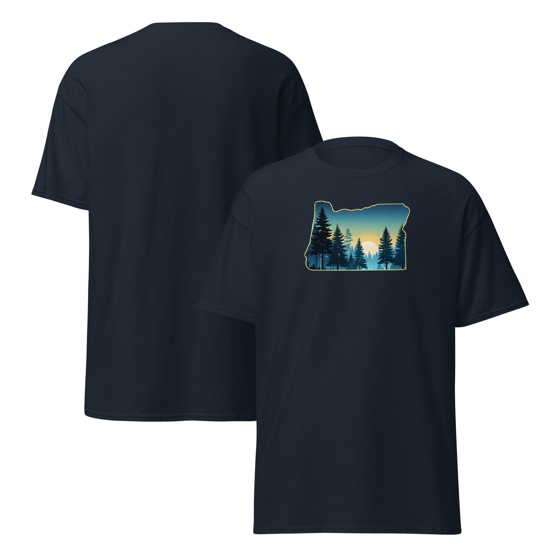 Oregon Sunset Forest Men's (Unisex) Classic Tee - Men's Shirts - Discovery Co.