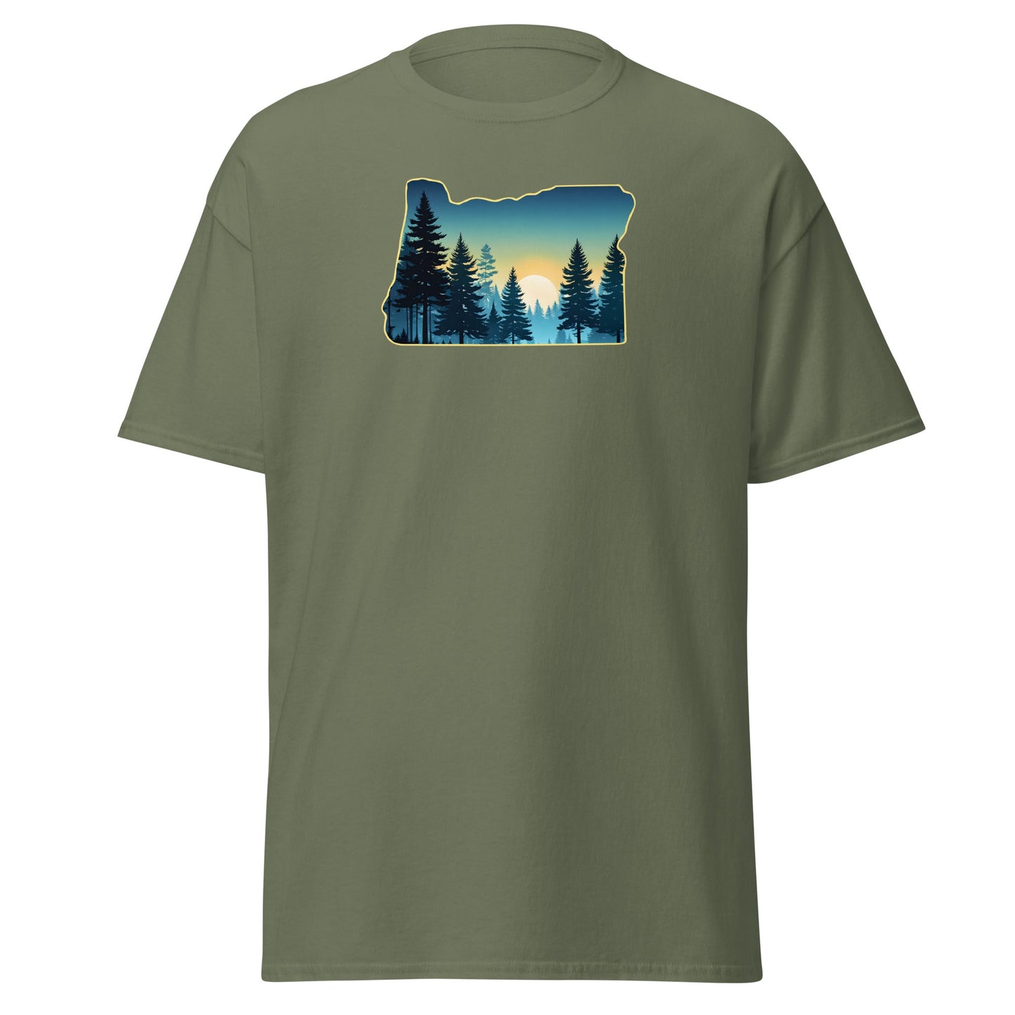 Oregon Sunset Forest Men's (Unisex) Classic Tee - Men's Shirts - Discovery Co.