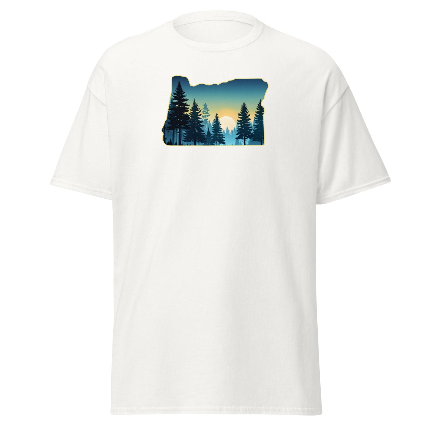 Oregon Sunset Forest Men's (Unisex) Classic Tee - Men's Shirts - Discovery Co.