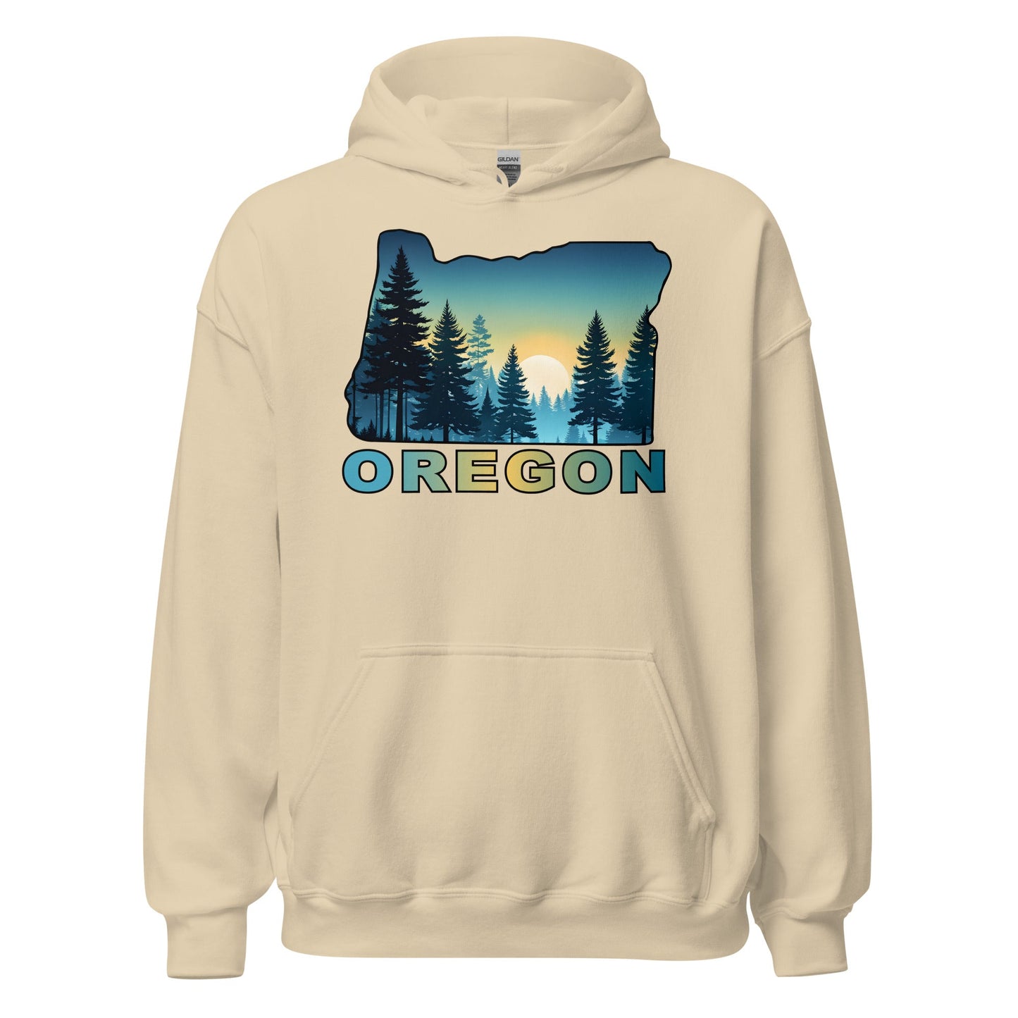 Oregon Sunset Forest Men's (Unisex) Hoodie - Discovery Co.