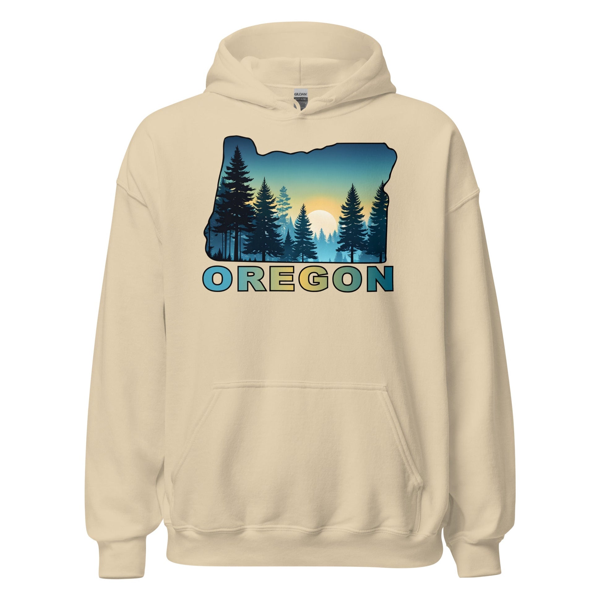 Oregon Sunset Forest Men's (Unisex) Hoodie - Discovery Co.