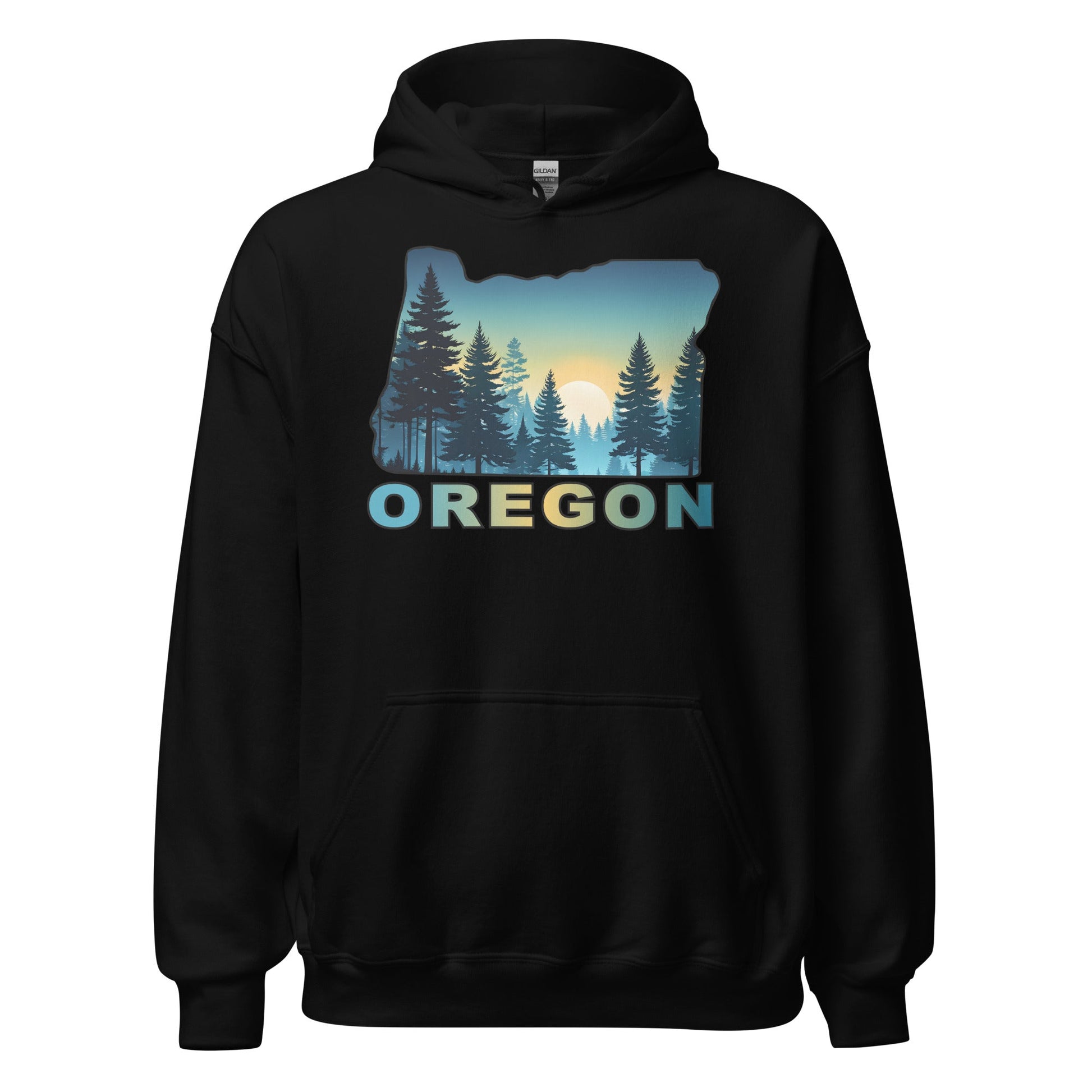 Oregon Sunset Forest Men's (Unisex) Hoodie - Discovery Co.